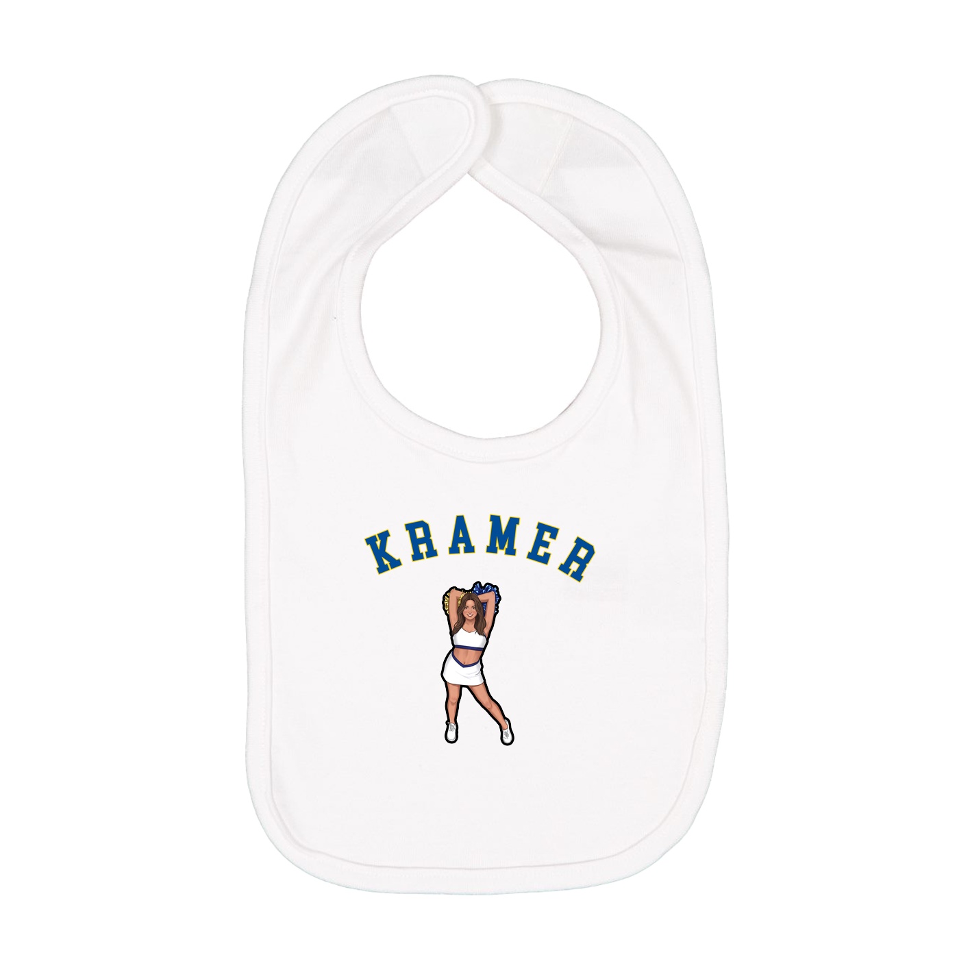 Infant Bib — Shirsey Arch in White