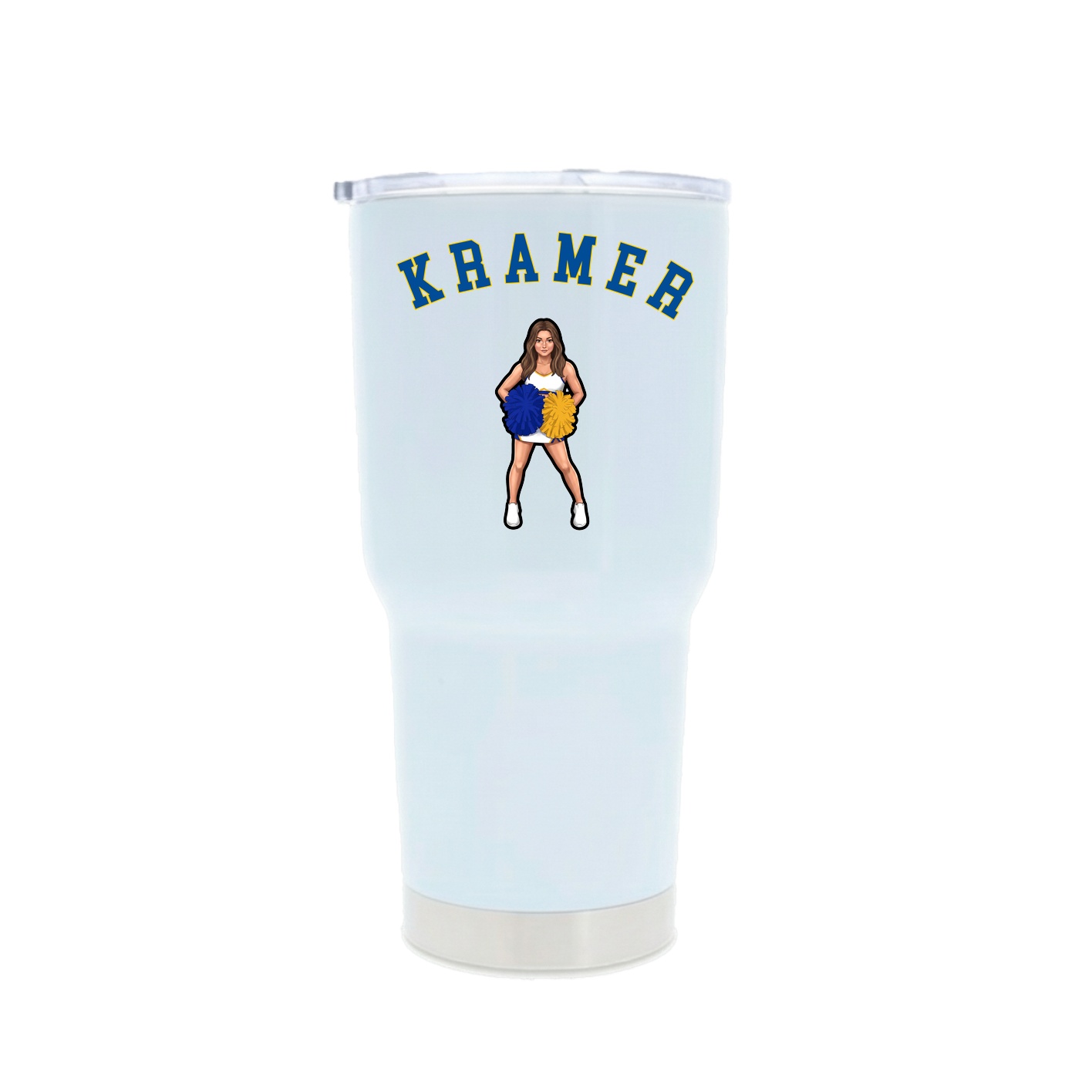 30oz Stainless Steel Tumbler — Shirsey Arch in White