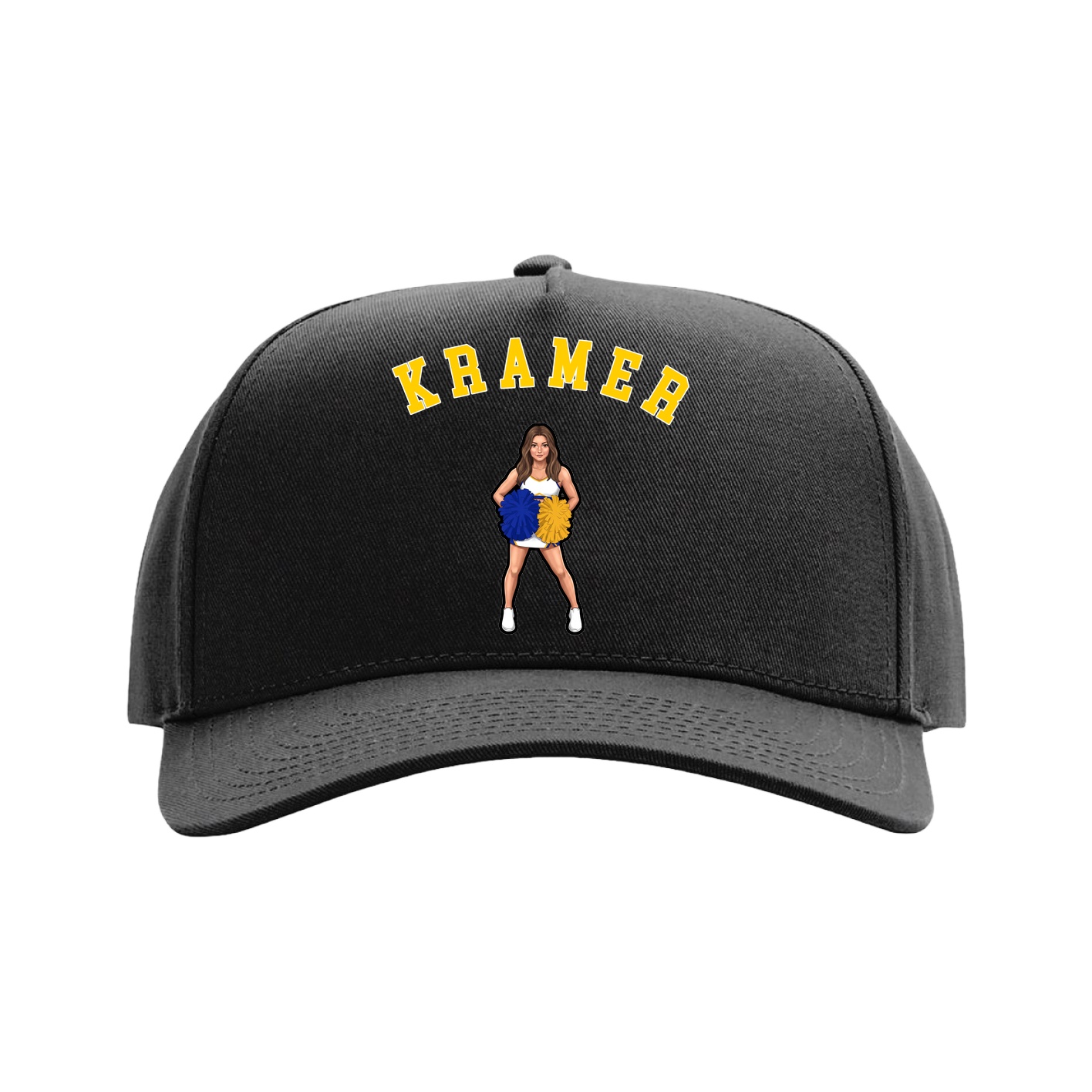 Full Fabric Five-Panel Champ Cap — Shirsey Arch in Black