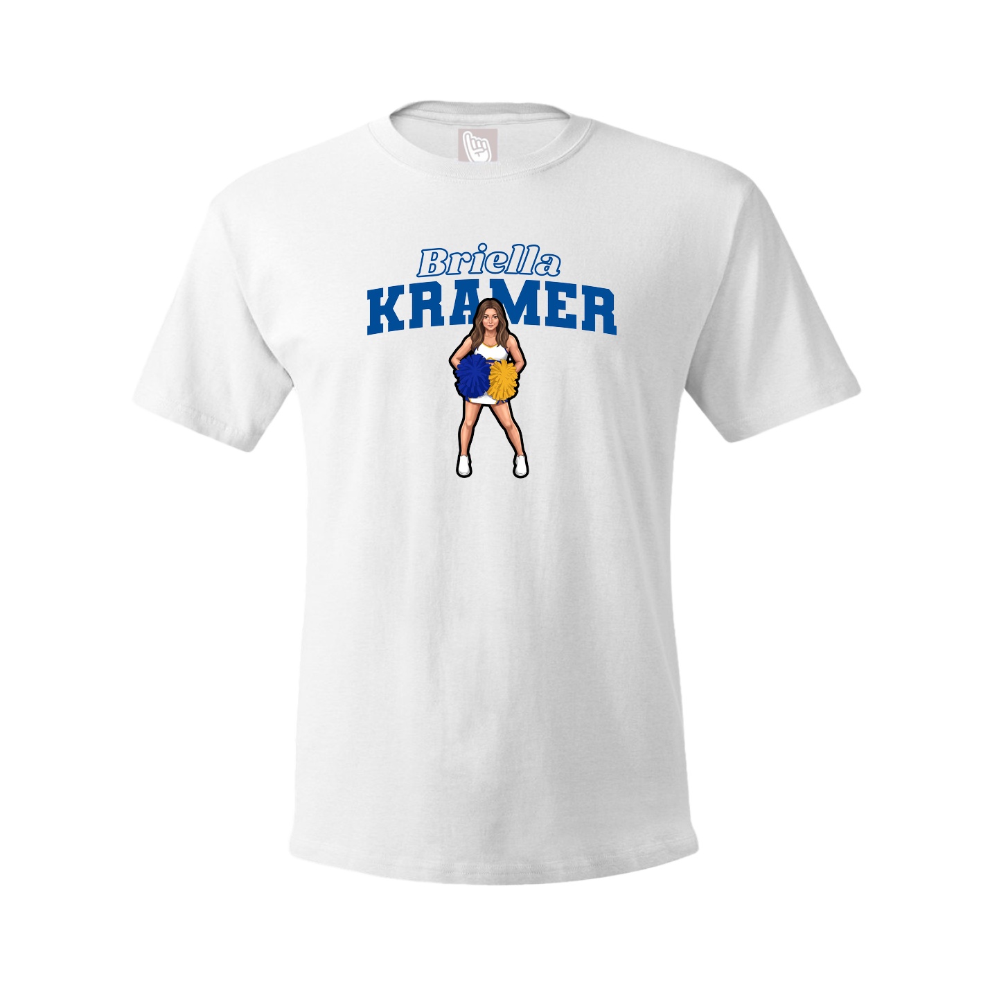 Youth Tee — Name Arch in White