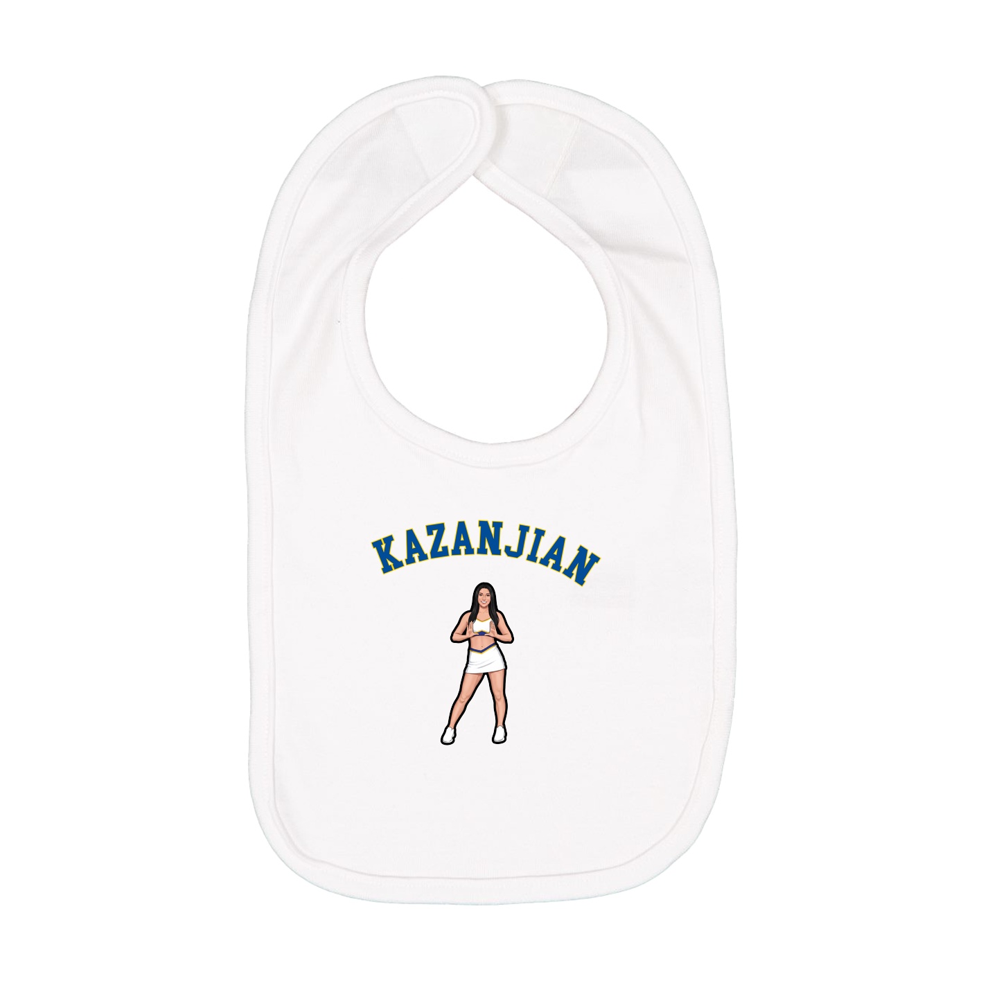 Infant Bib — Shirsey Arch in White