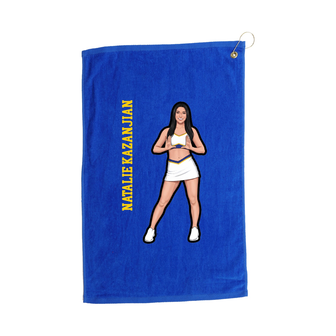 Golf Towel — Name Vertical in Royal