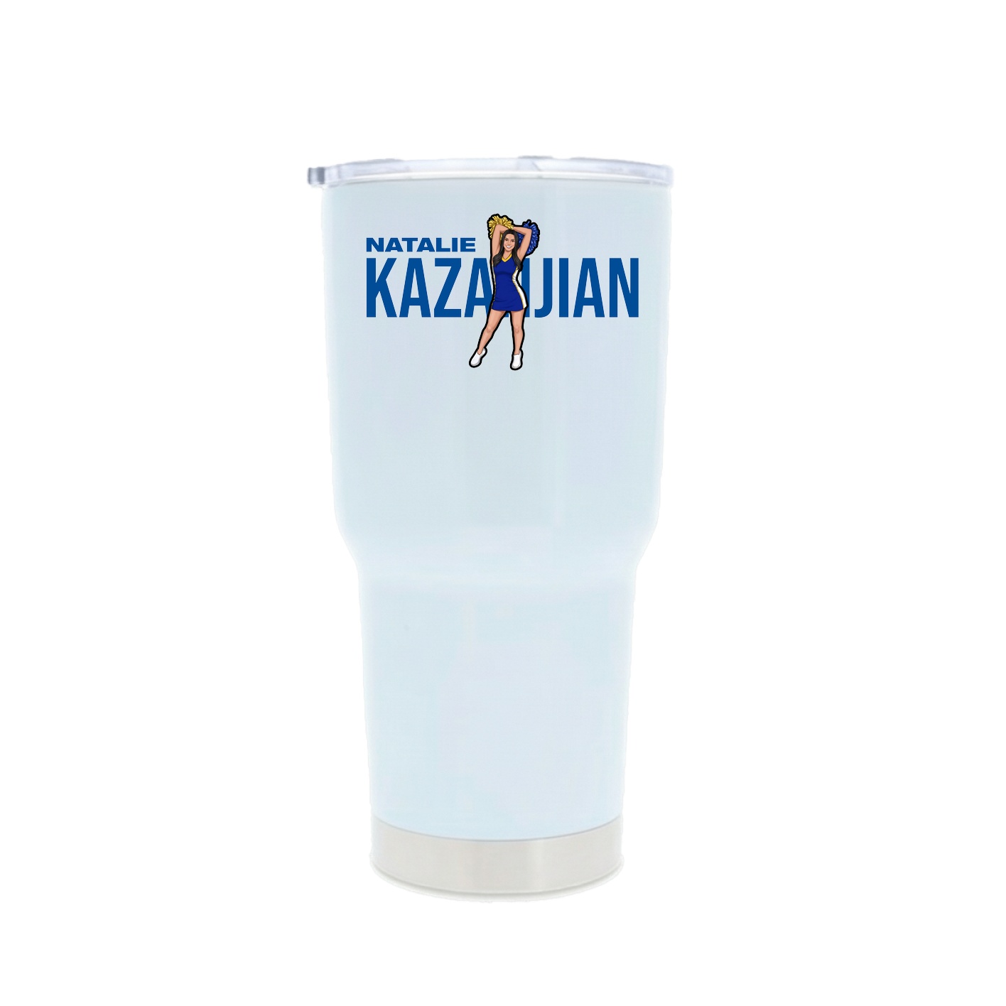 30oz Stainless Steel Tumbler — Player Name in White