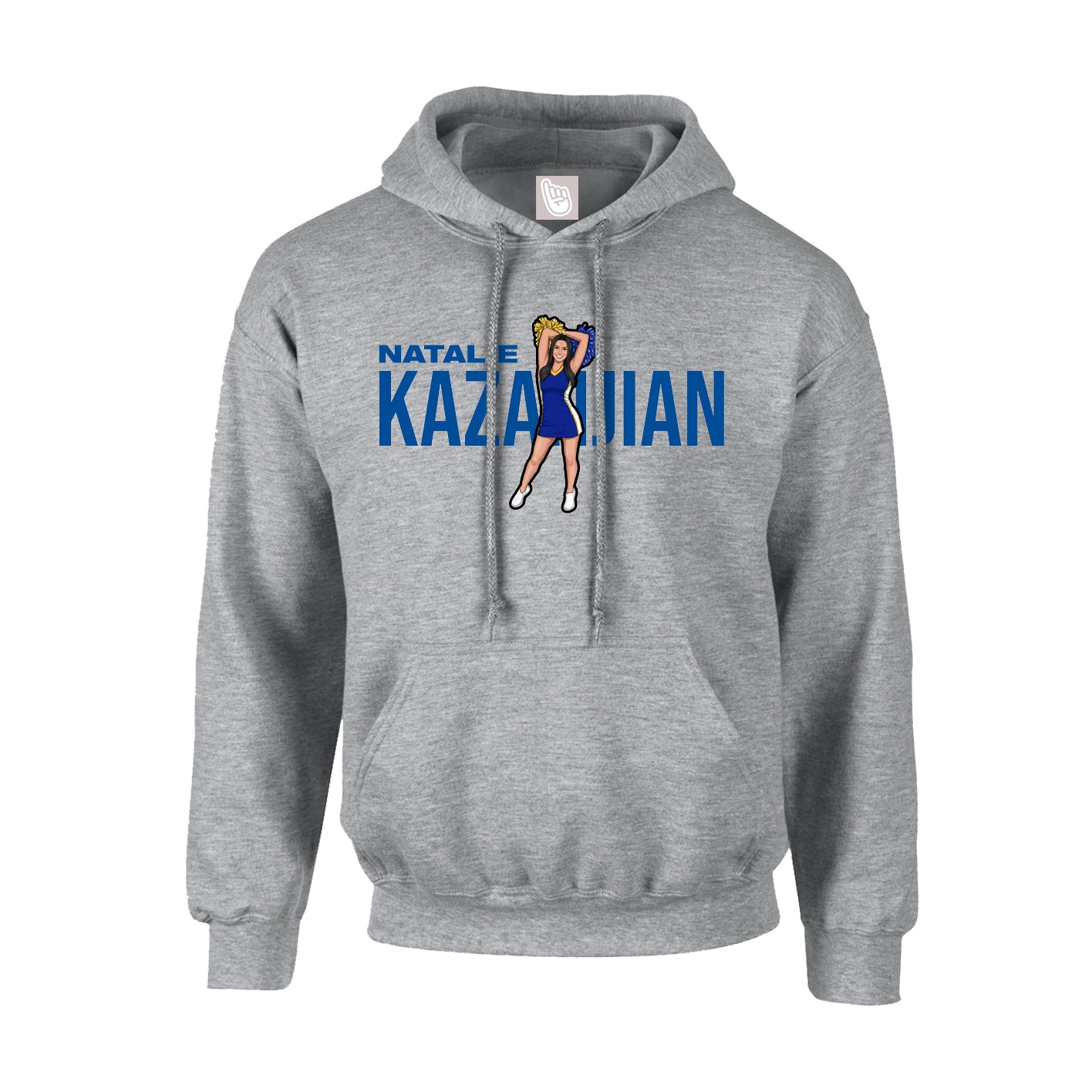 Hoodie — Player Name in Grey