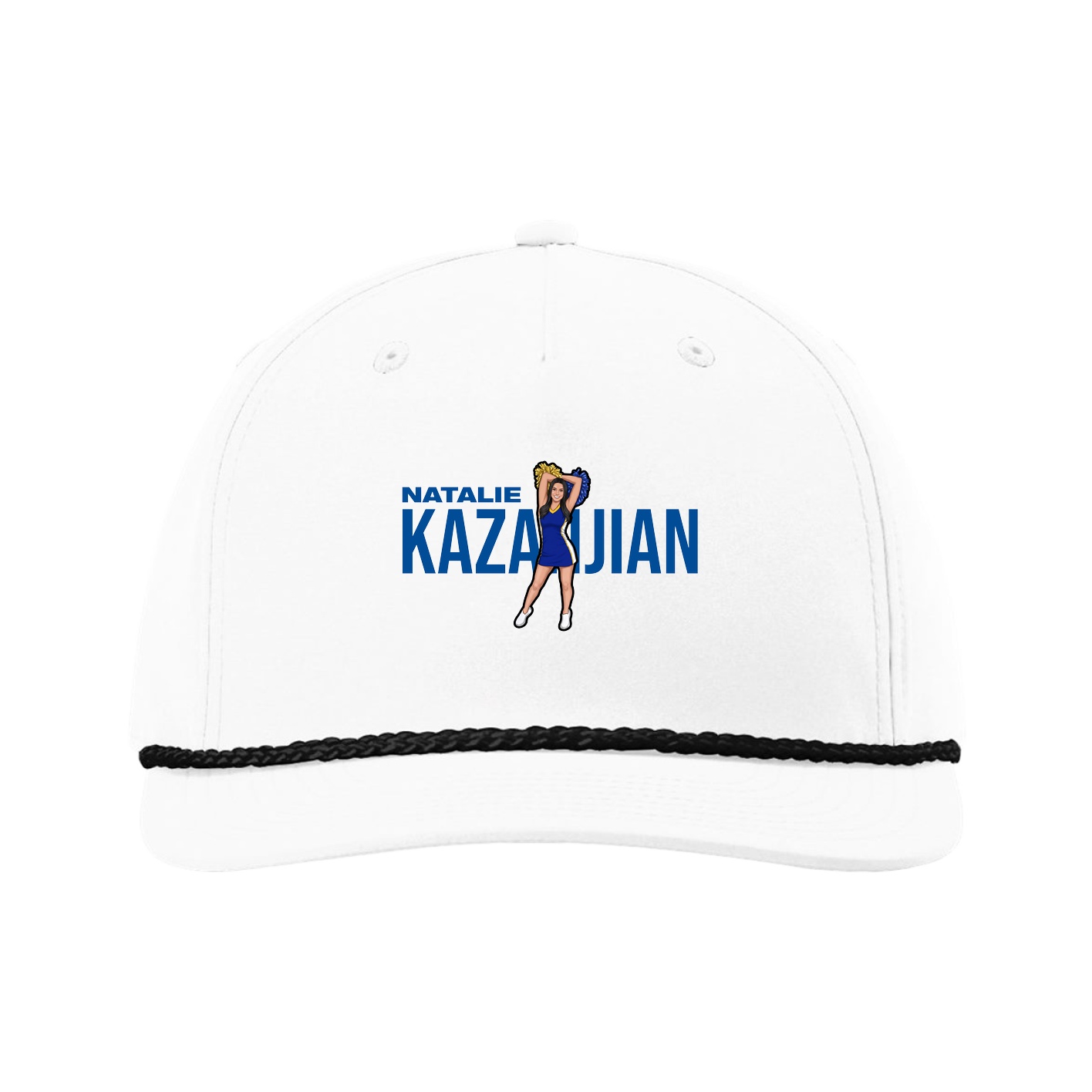 Five-Panel Classic Rope Cap — Player Name in White