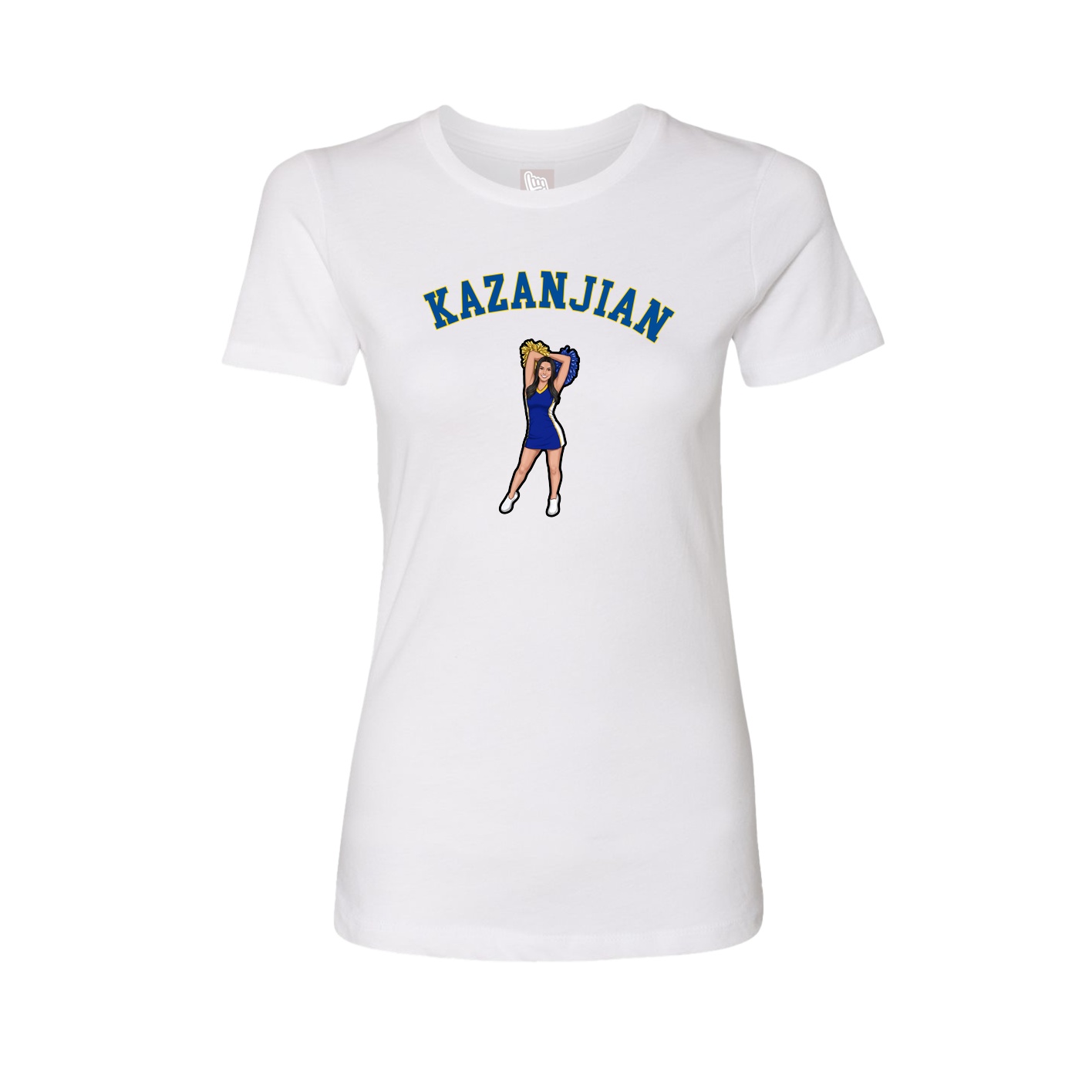 Fitted Women's Tee — Shirsey Arch in White