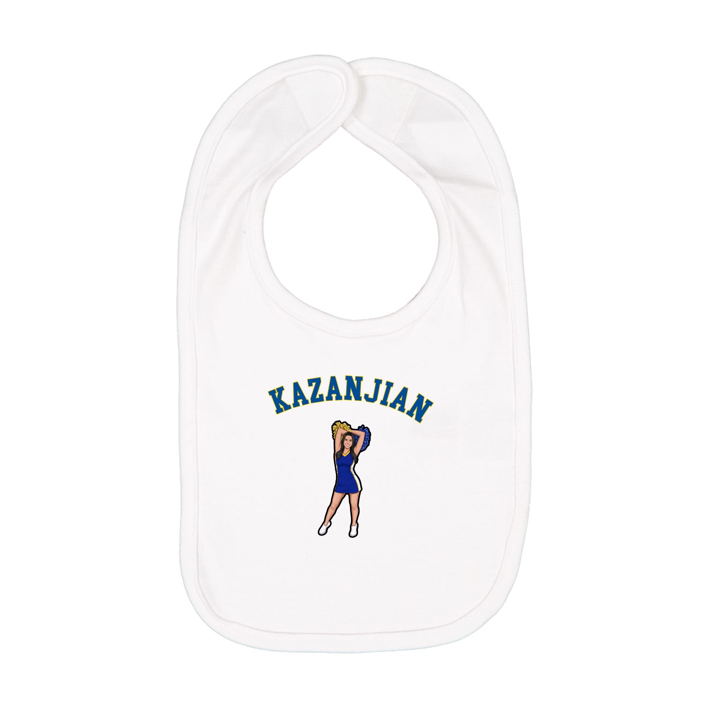 Infant Bib — Shirsey Arch in White