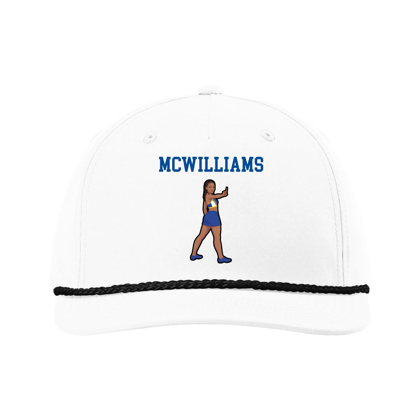 Five-Panel Classic Rope Cap — Shirsey in White