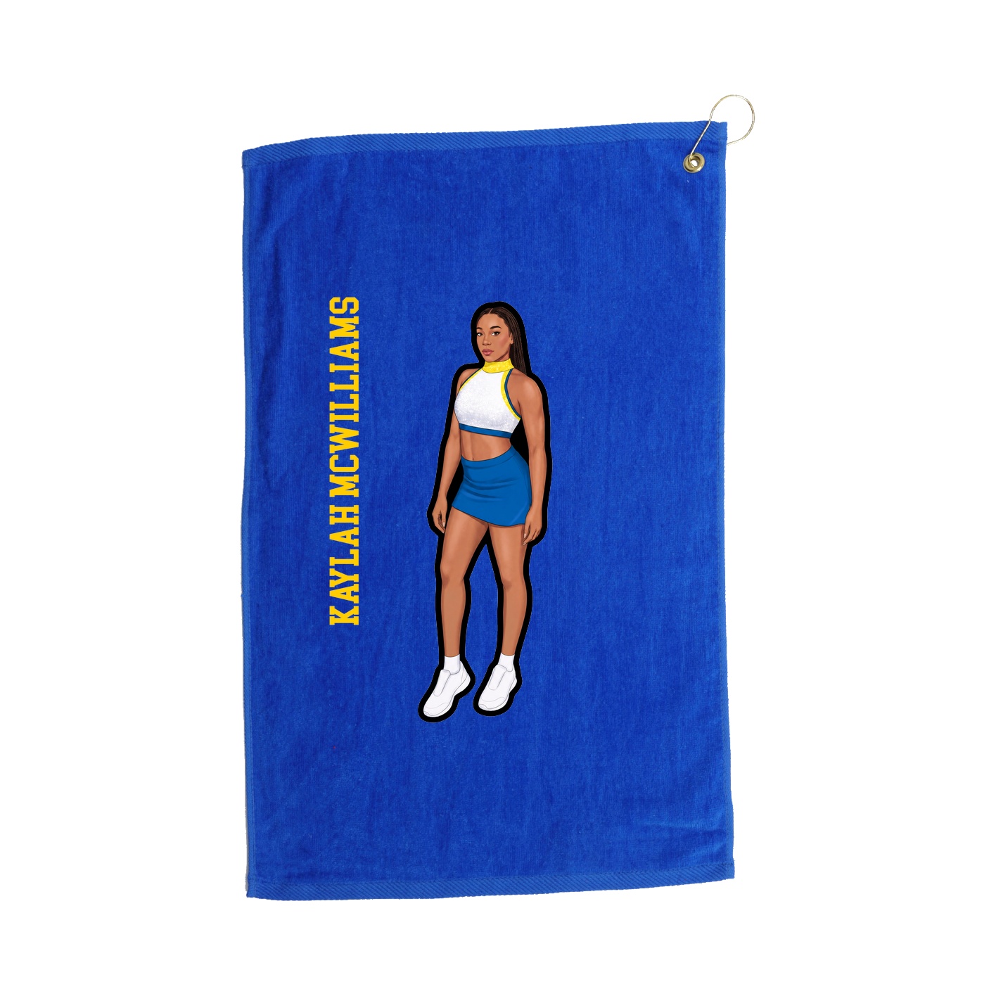 Golf Towel — Name Vertical in Royal