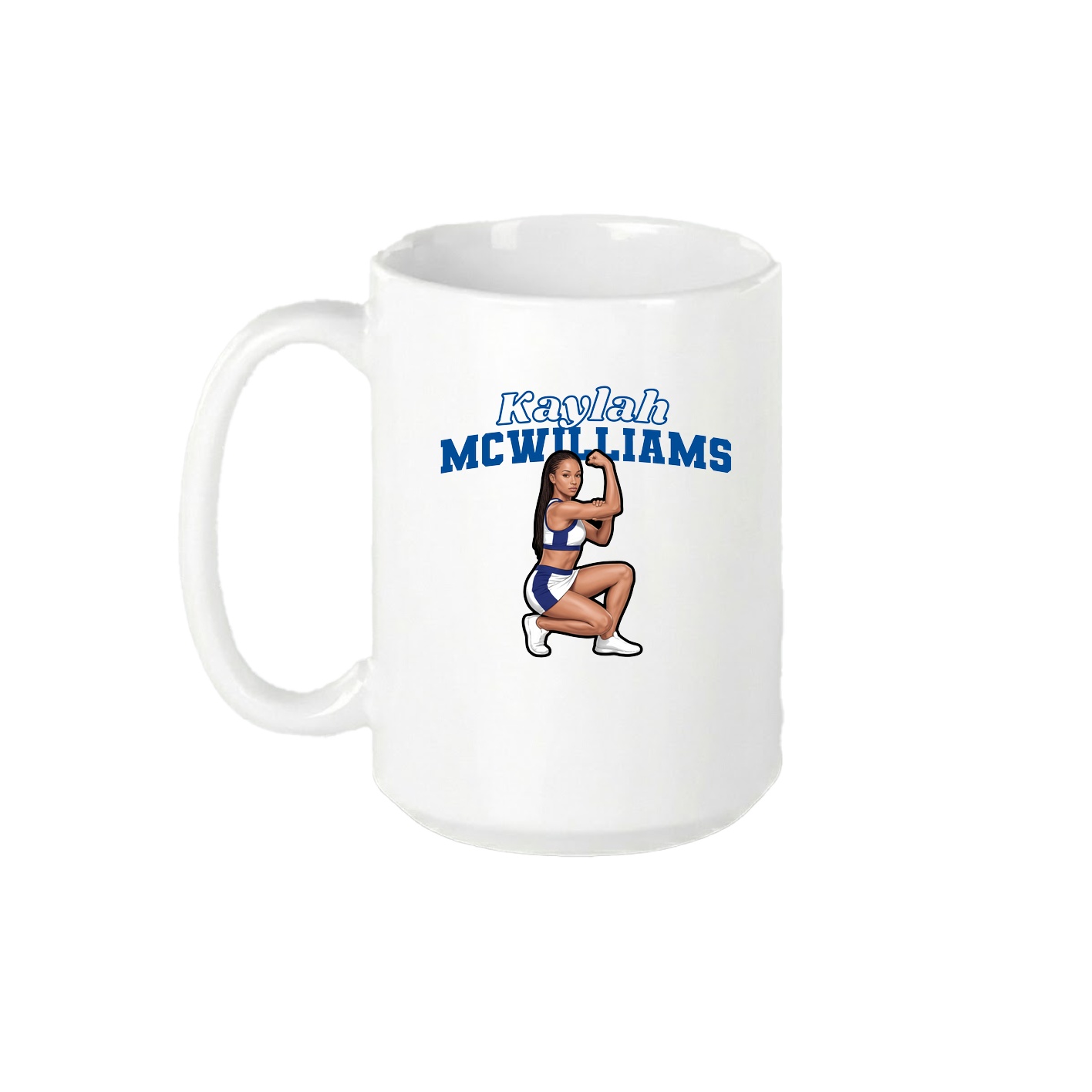 15oz Coffee Mug — Name Arch in White