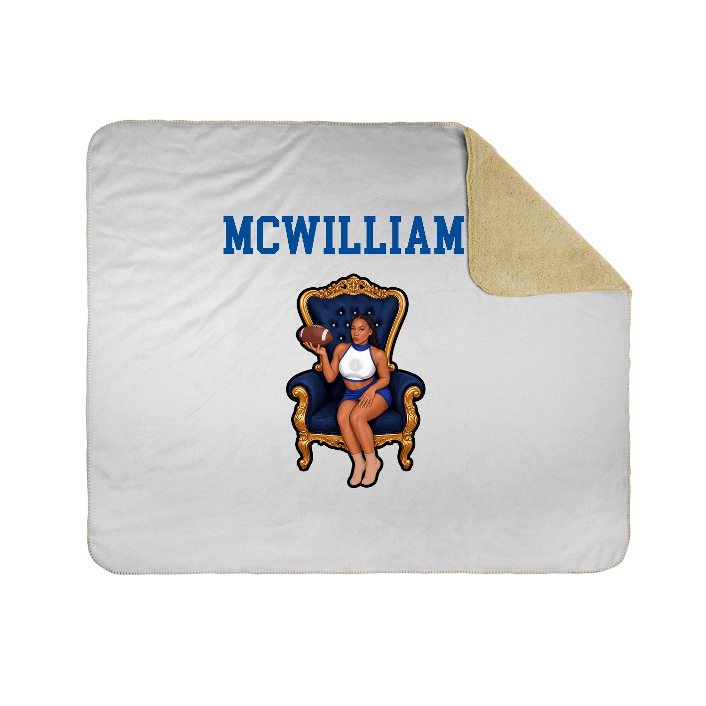 Throw Blanket — Shirsey in White