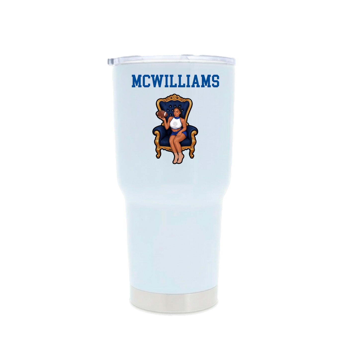 30oz Stainless Steel Tumbler — Shirsey in White