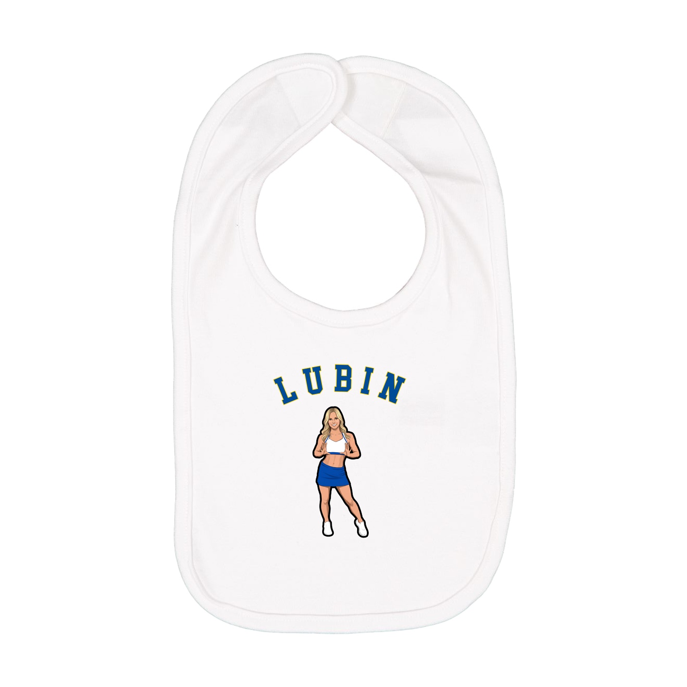 Infant Bib — Shirsey Arch in White