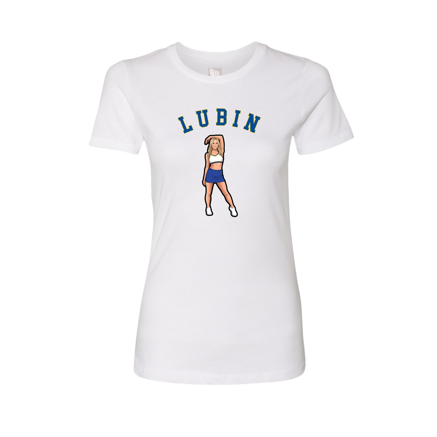Fitted Women's Tee — Shirsey Arch in White