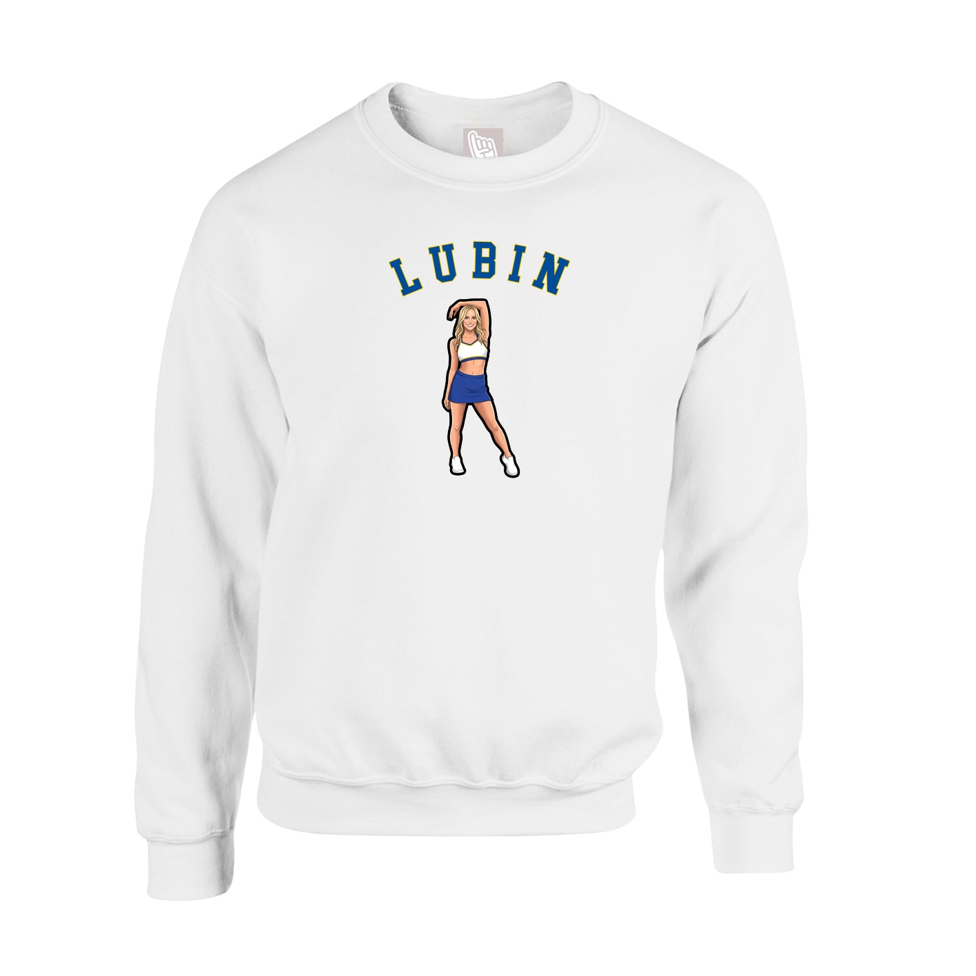 Fleece Crew — Shirsey Arch in White
