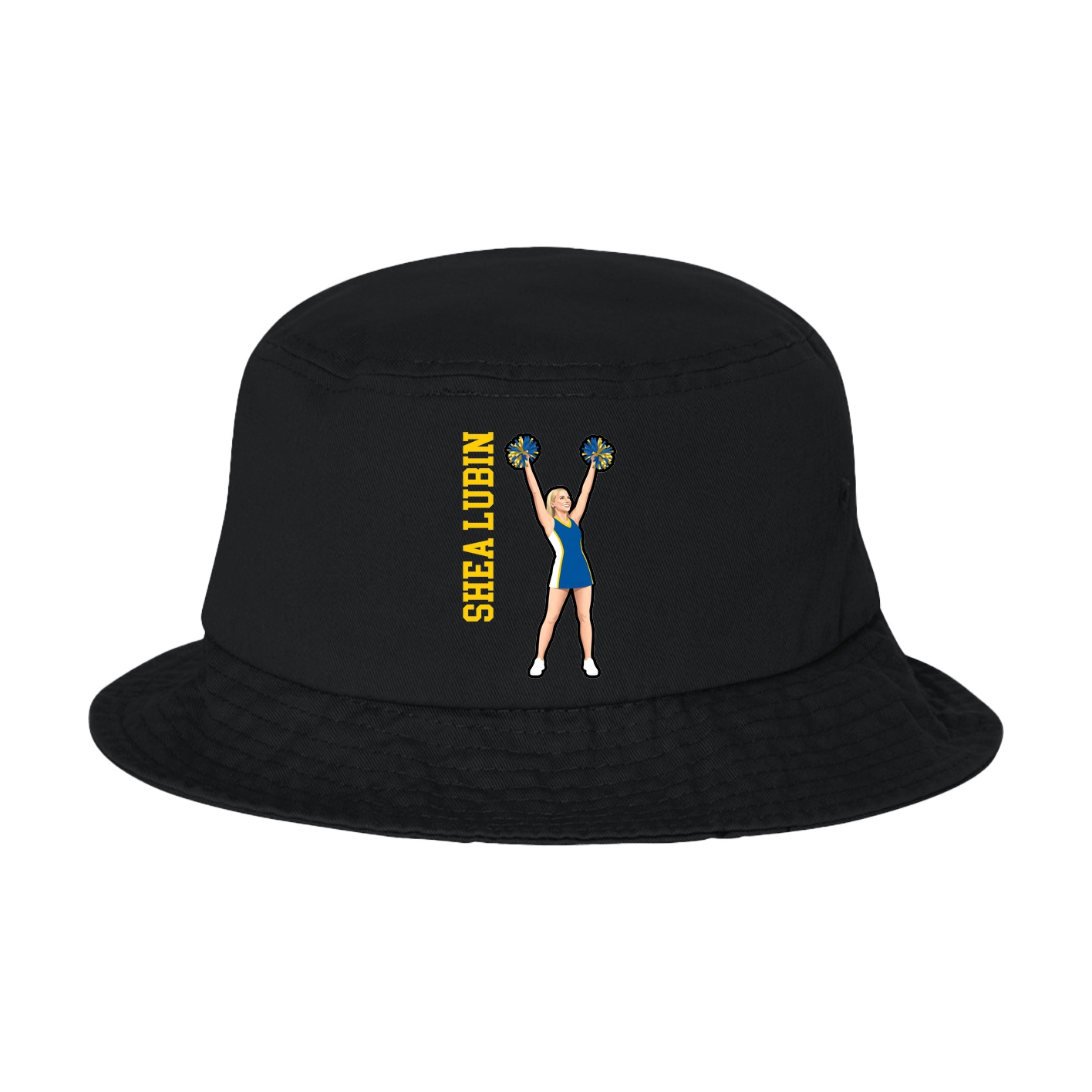 Bucket Cap — Name Vertical in Black