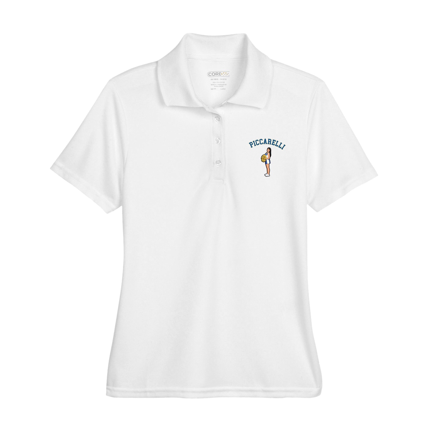 Womens Performance Polo — Shirsey Arch in White
