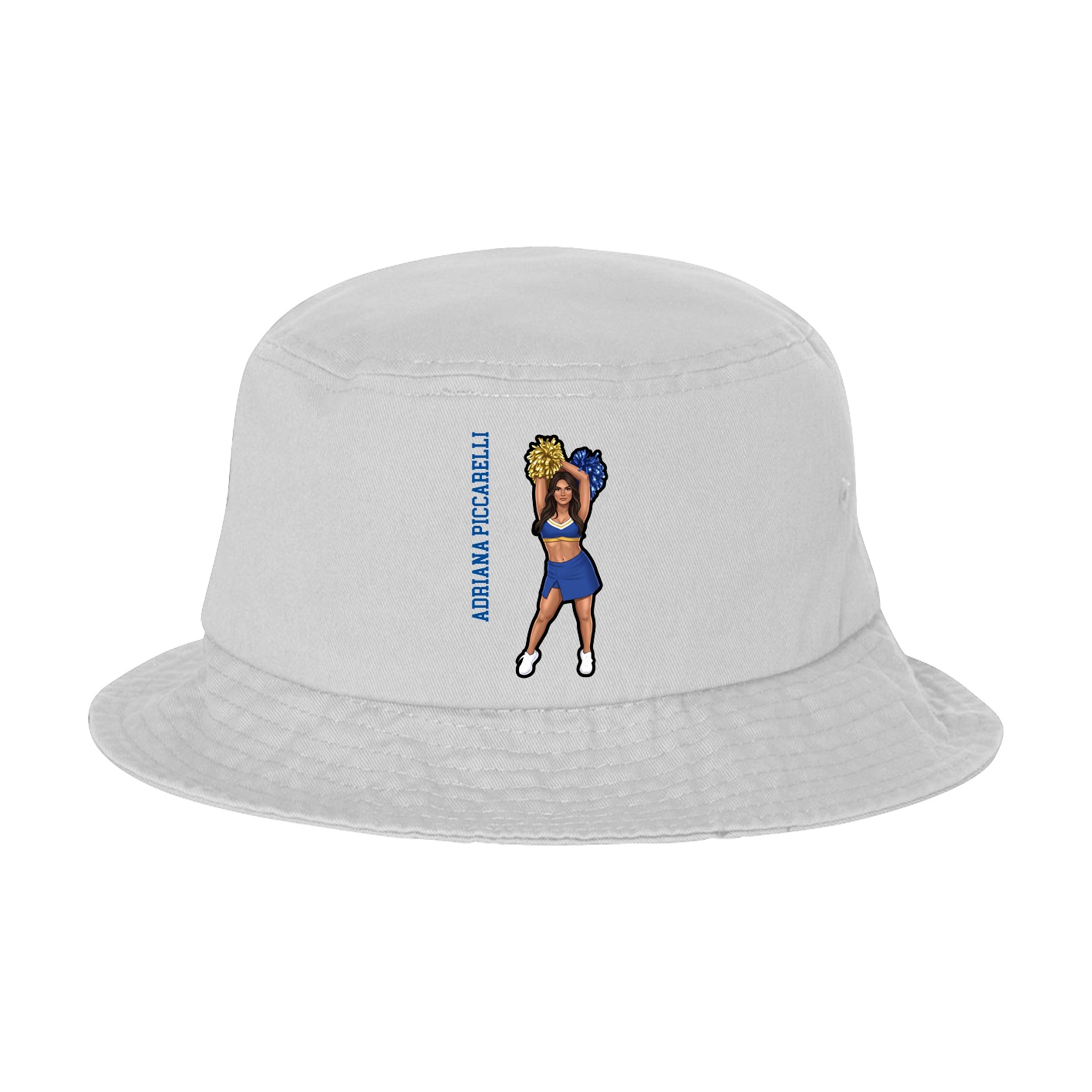 Bucket Cap — Name Vertical in White