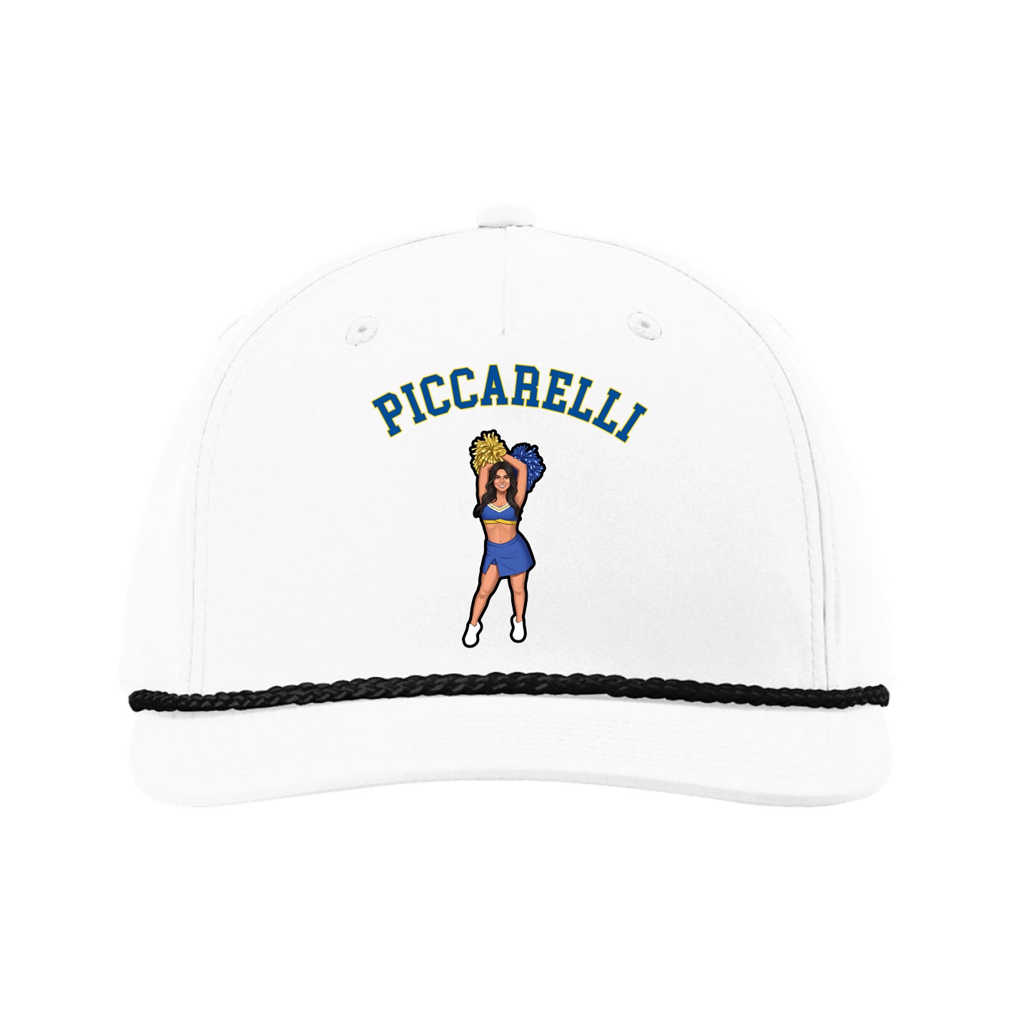 Five-Panel Classic Rope Cap — Shirsey Arch in White