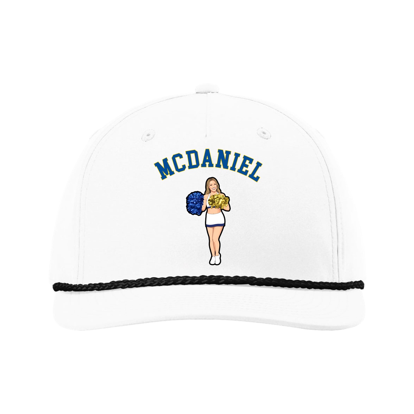 Five-Panel Classic Rope Cap — Shirsey Arch in White