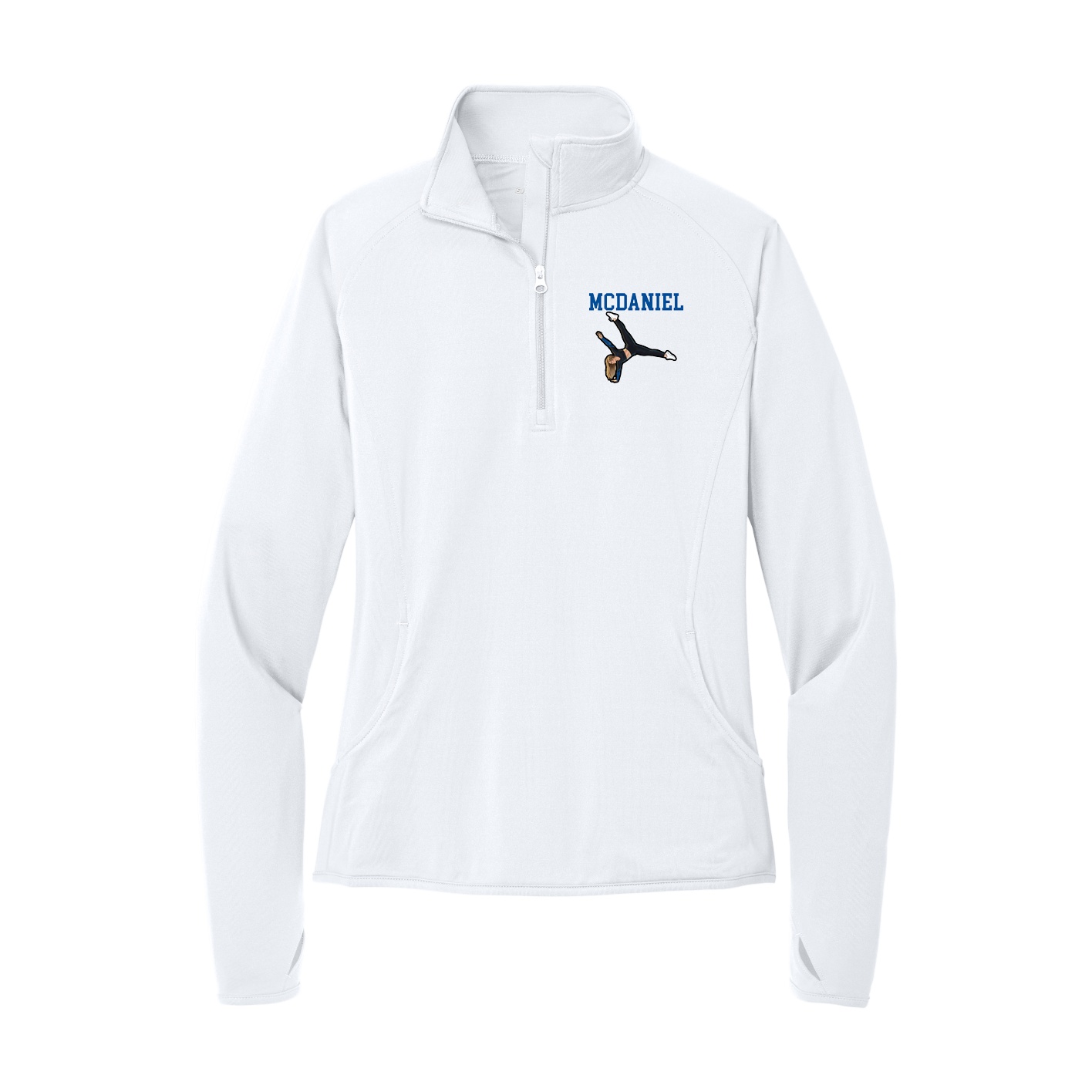 Women's Q-Zip Pullover — Shirsey in White