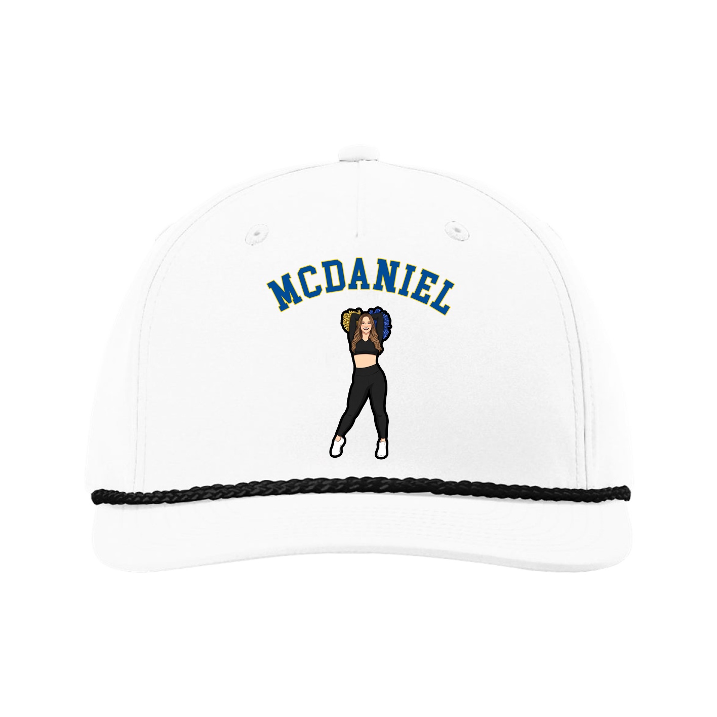 Five-Panel Classic Rope Cap — Shirsey Arch in White