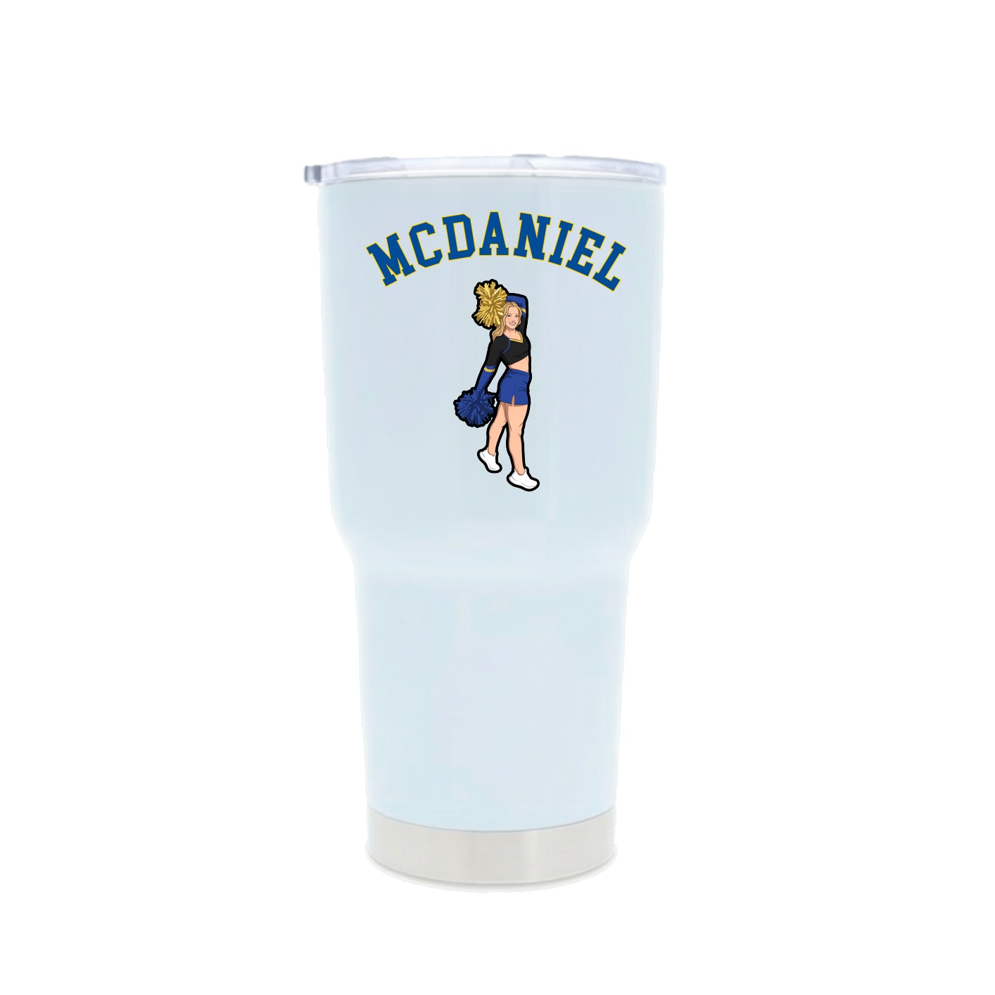 30oz Stainless Steel Tumbler — Shirsey Arch in White