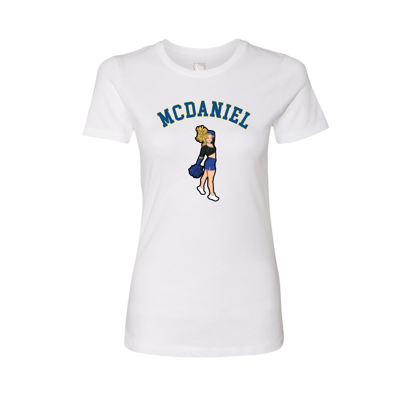 Fitted Women's Tee — Shirsey Arch in White