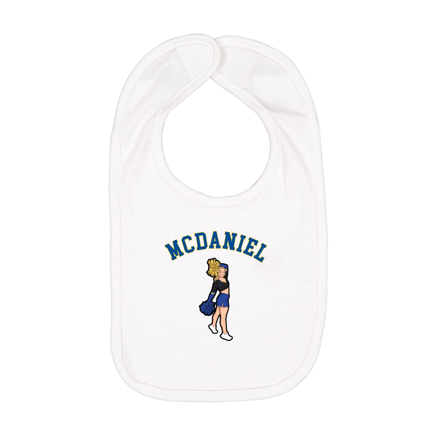 Infant Bib — Shirsey Arch in White
