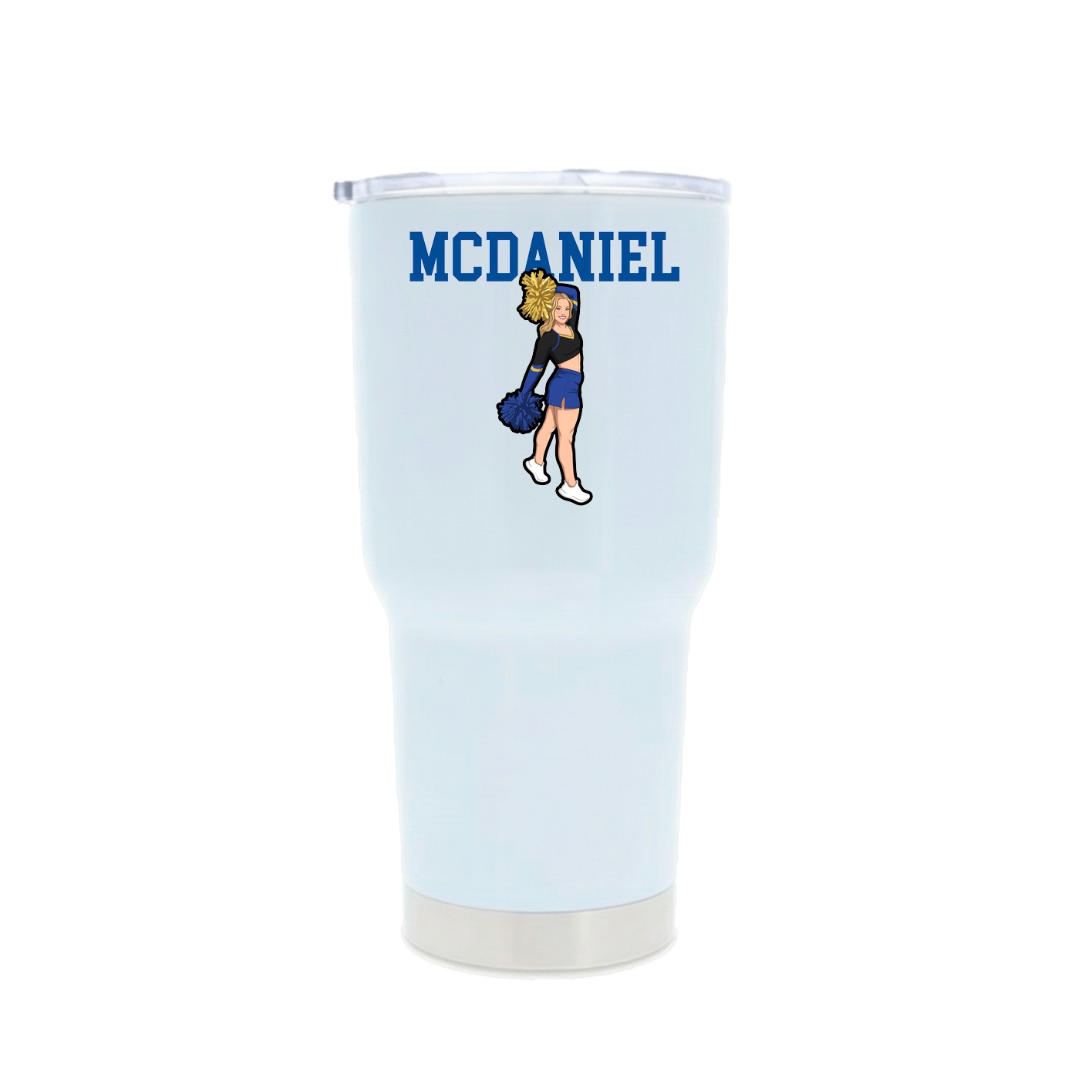 30oz Stainless Steel Tumbler — Shirsey in White
