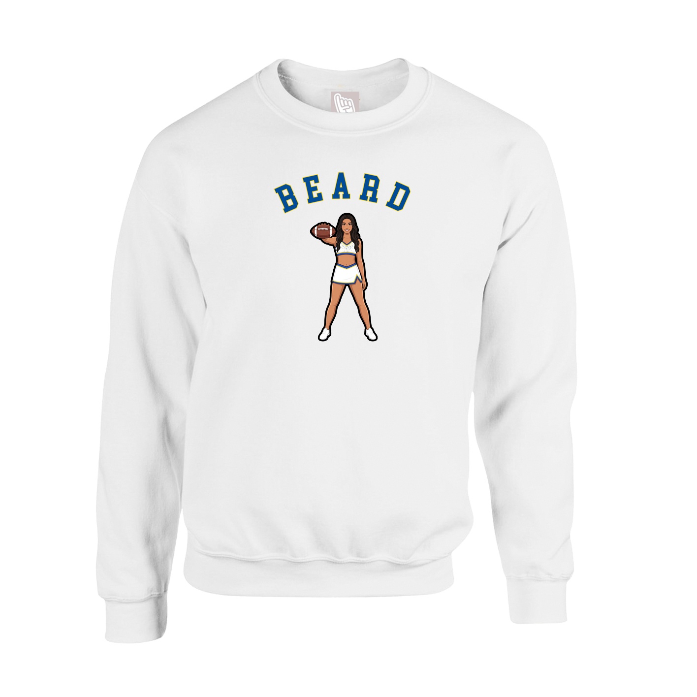 Fleece Crew — Shirsey Arch in White
