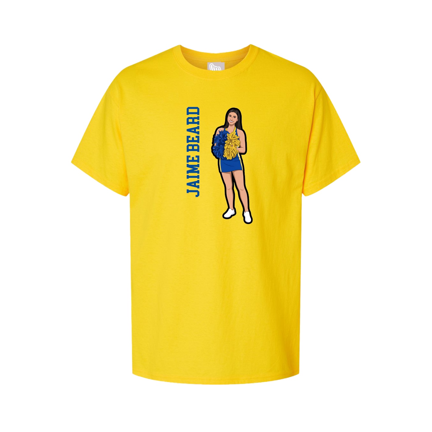 Youth Tee — Name Vertical in Gold