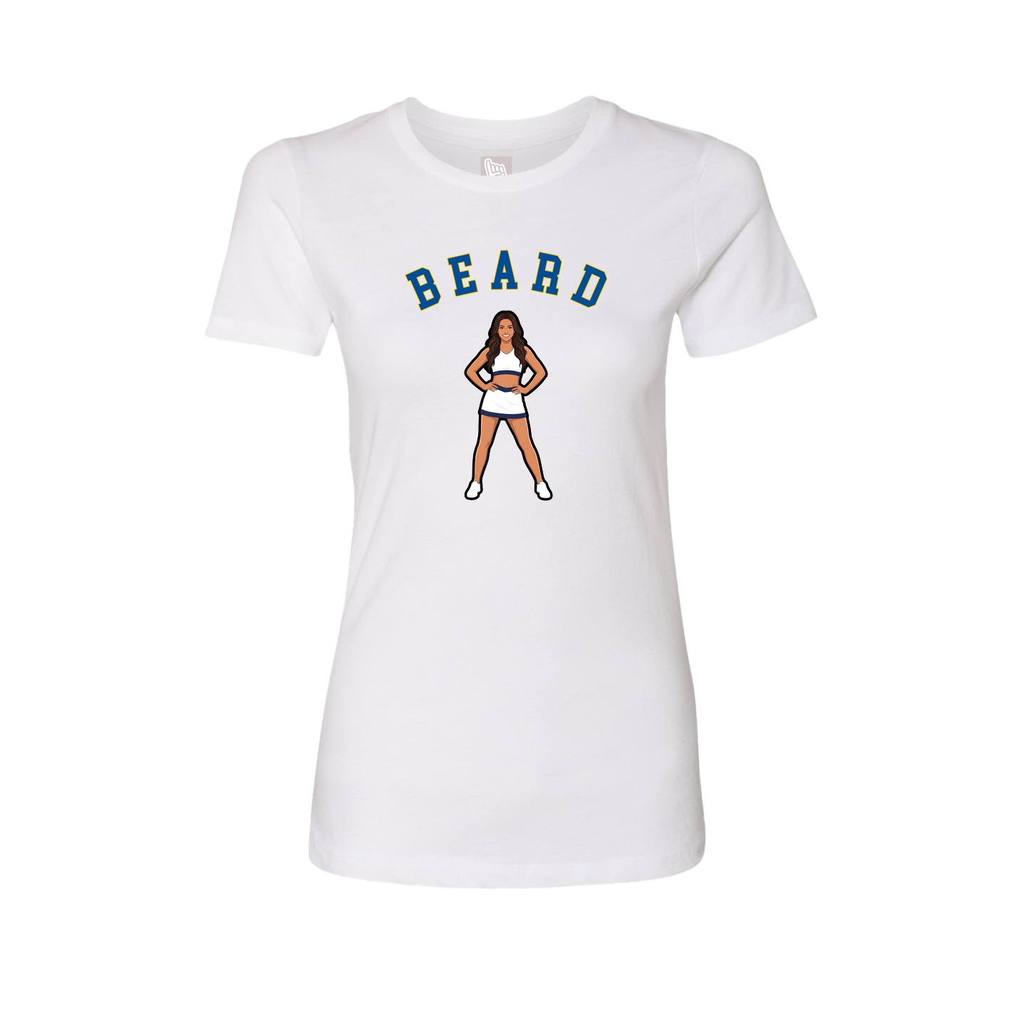 Fitted Women's Tee — Shirsey Arch in White