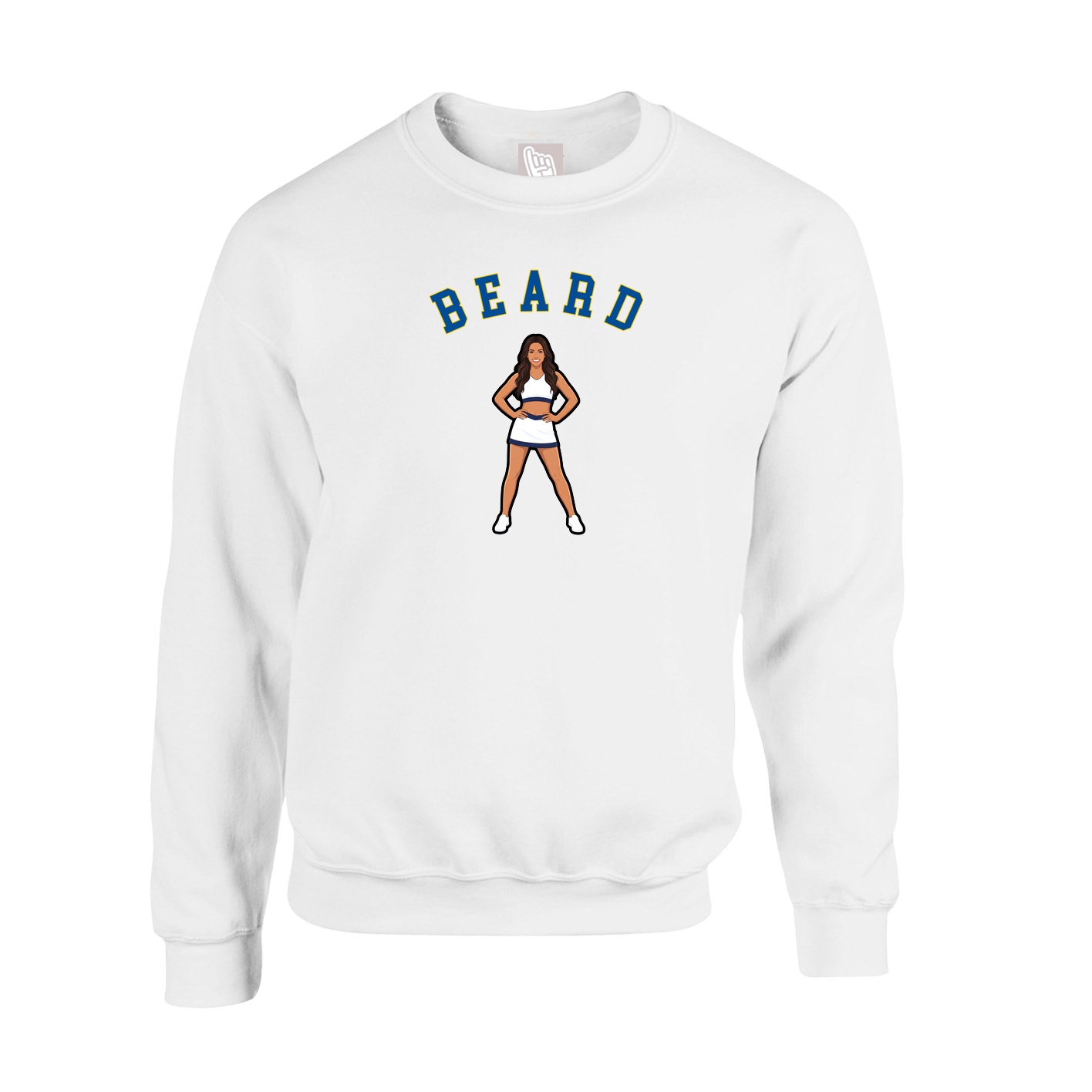 Fleece Crew — Shirsey Arch in White