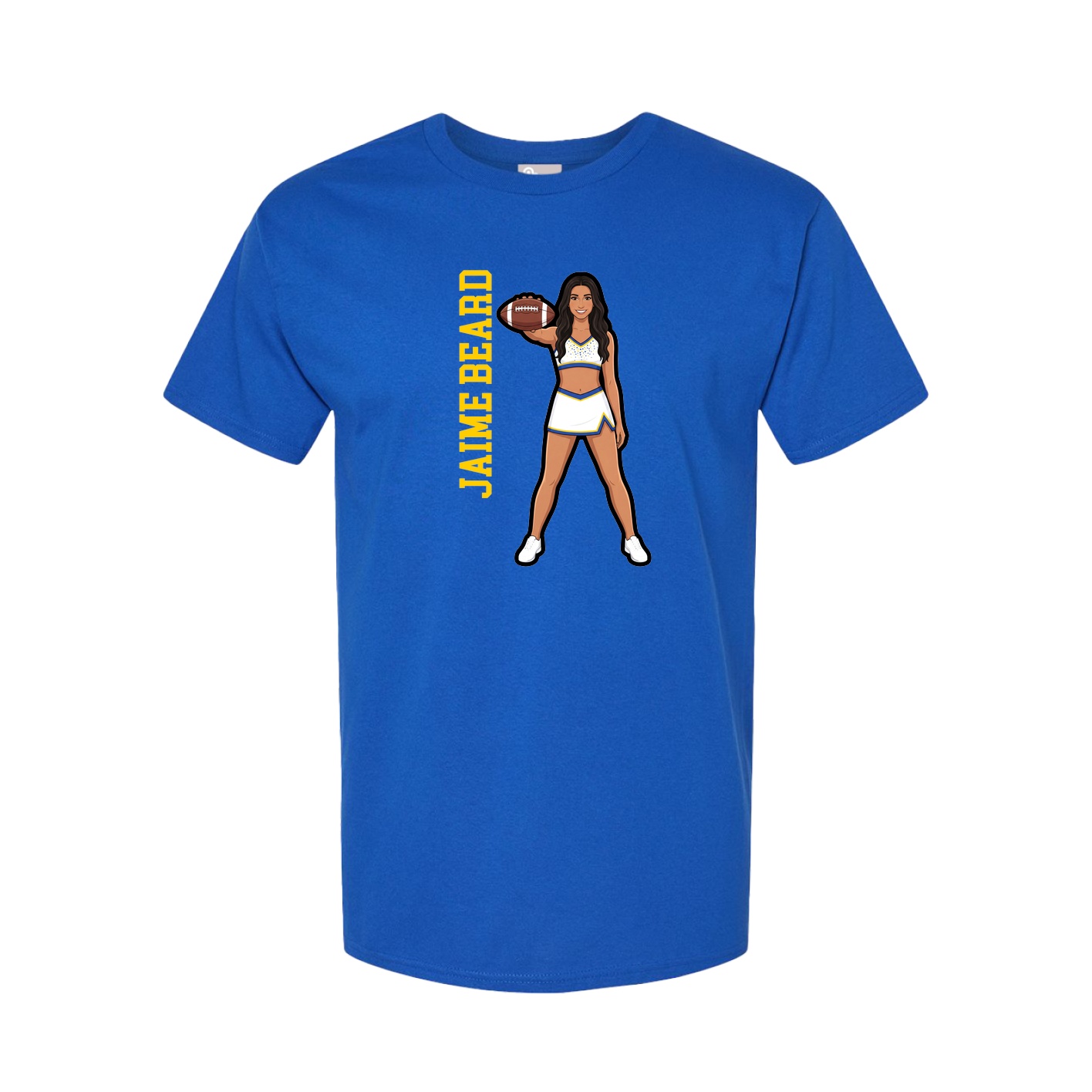 Youth Tee — Name Vertical in Royal