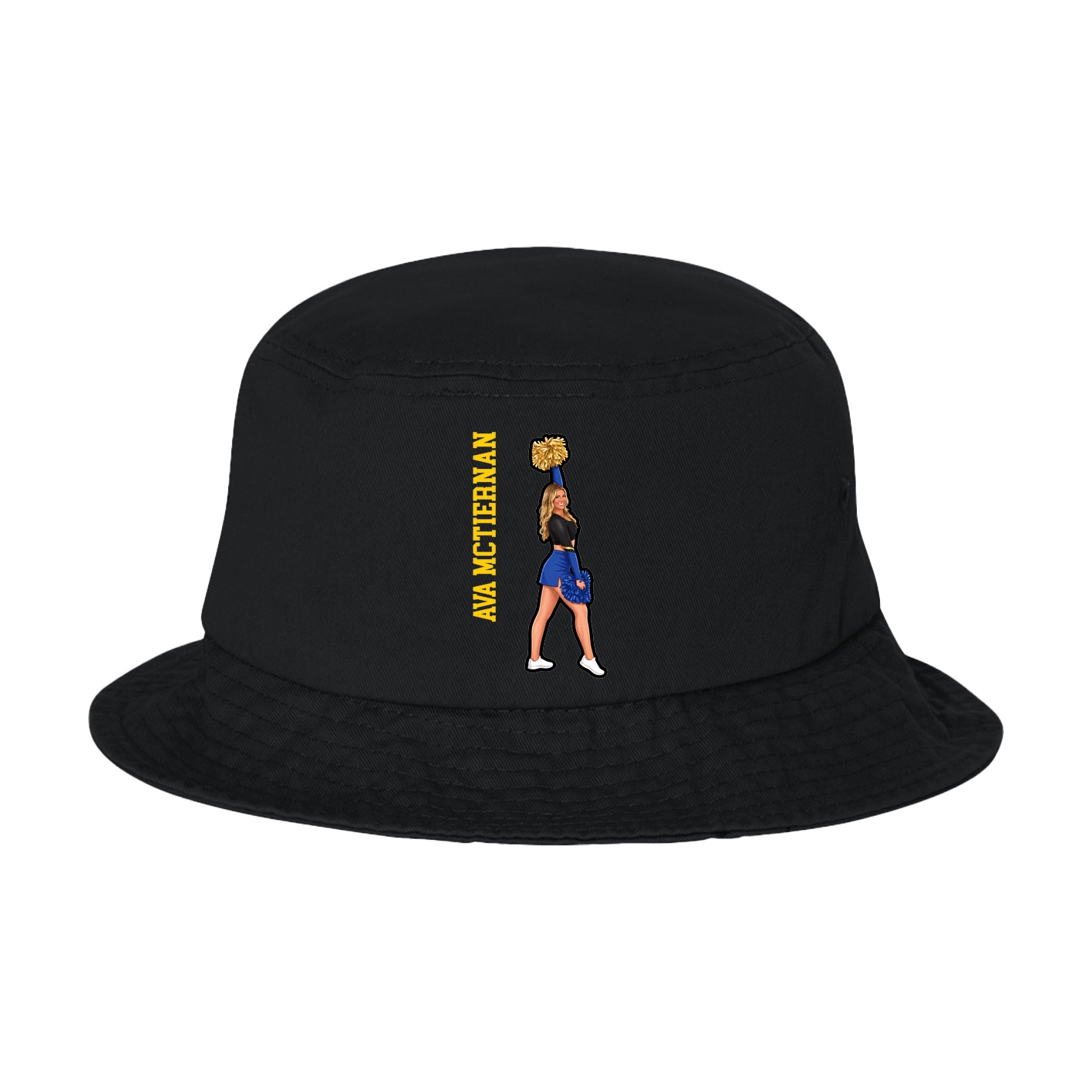 Bucket Cap — Name Vertical in Black