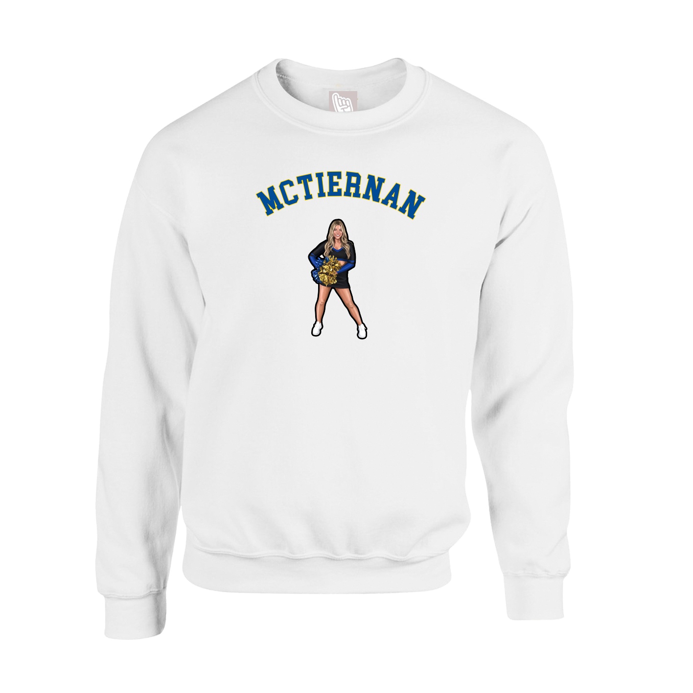 Fleece Crew — Shirsey Arch in White