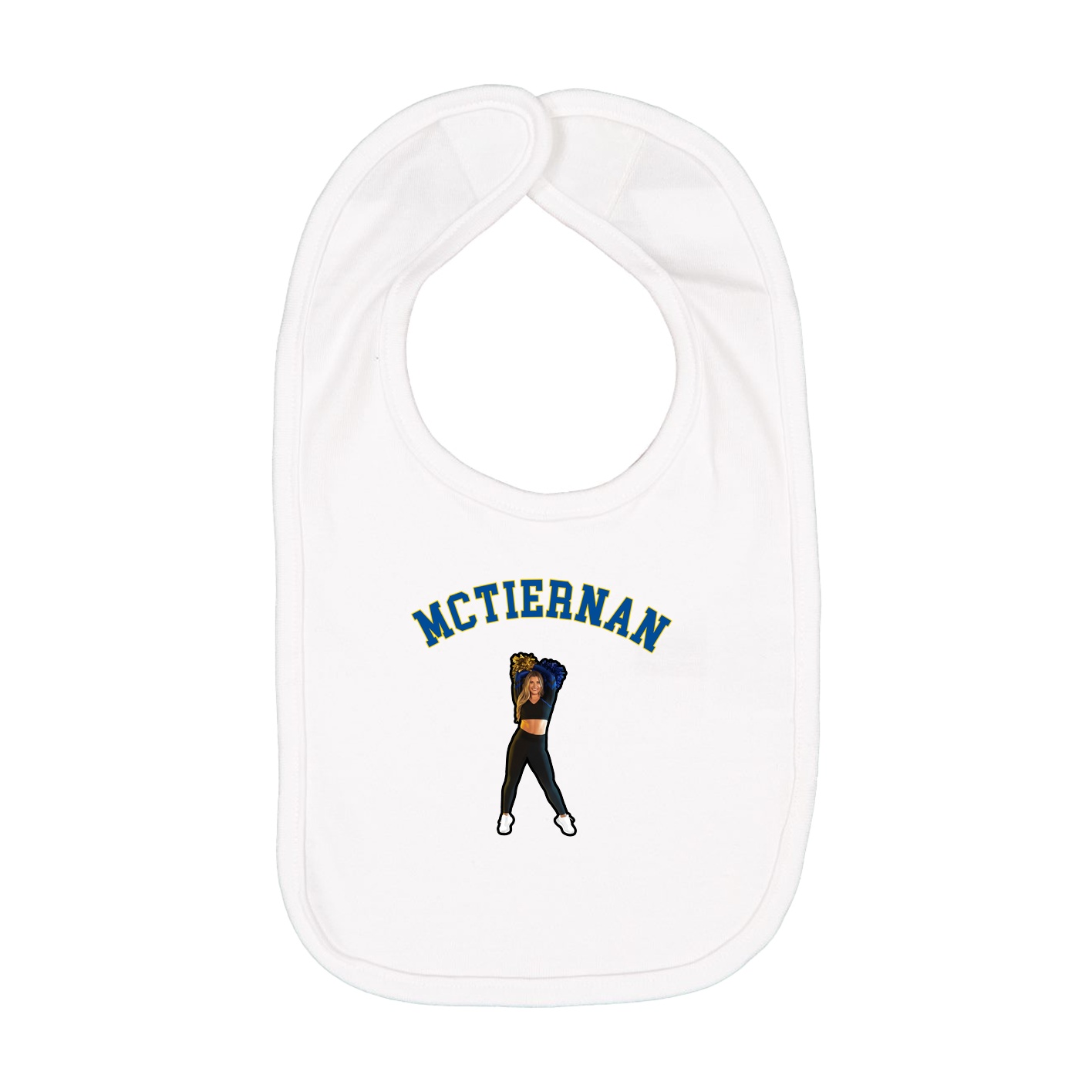 Infant Bib — Shirsey Arch in White
