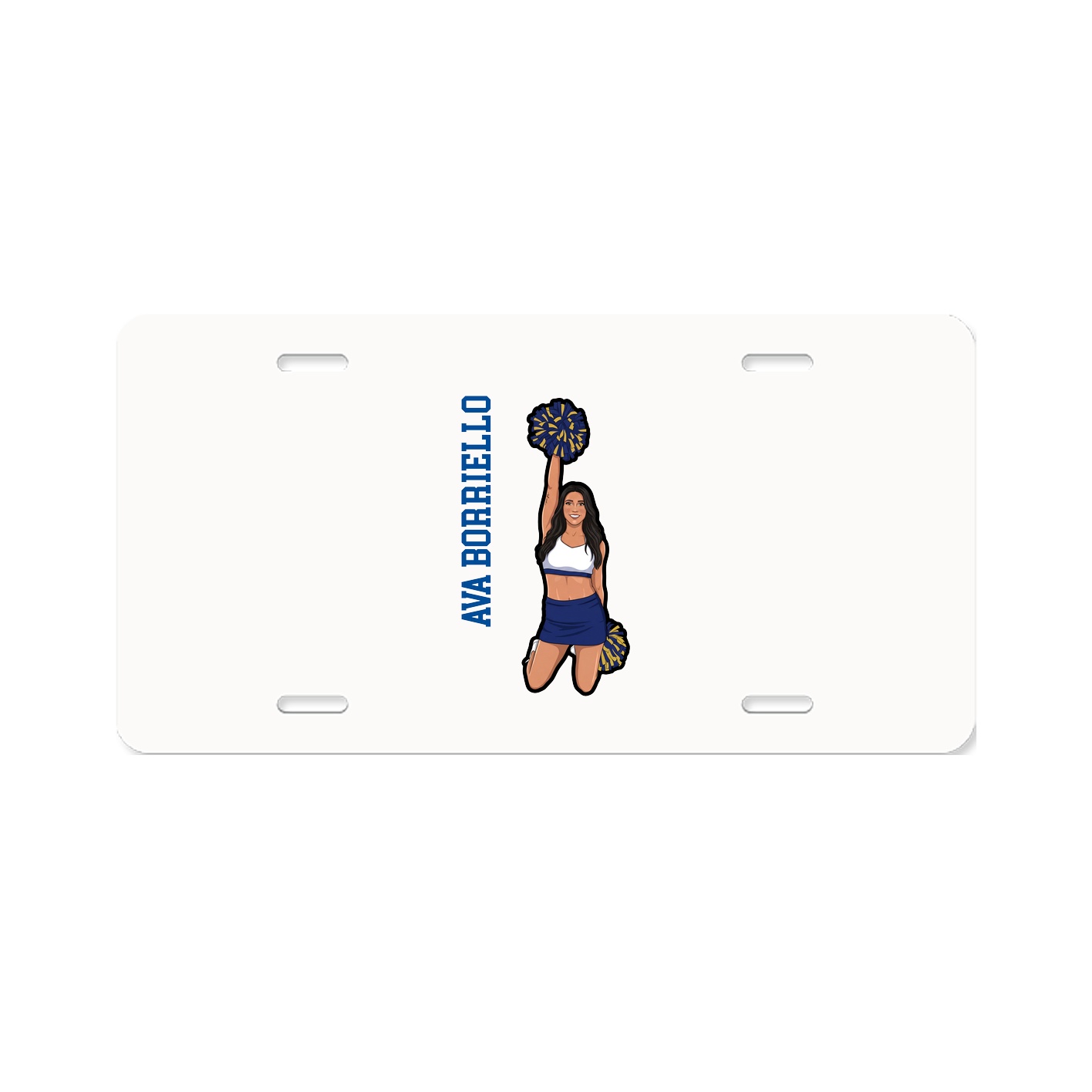 License Plate — Name Vertical in Classic