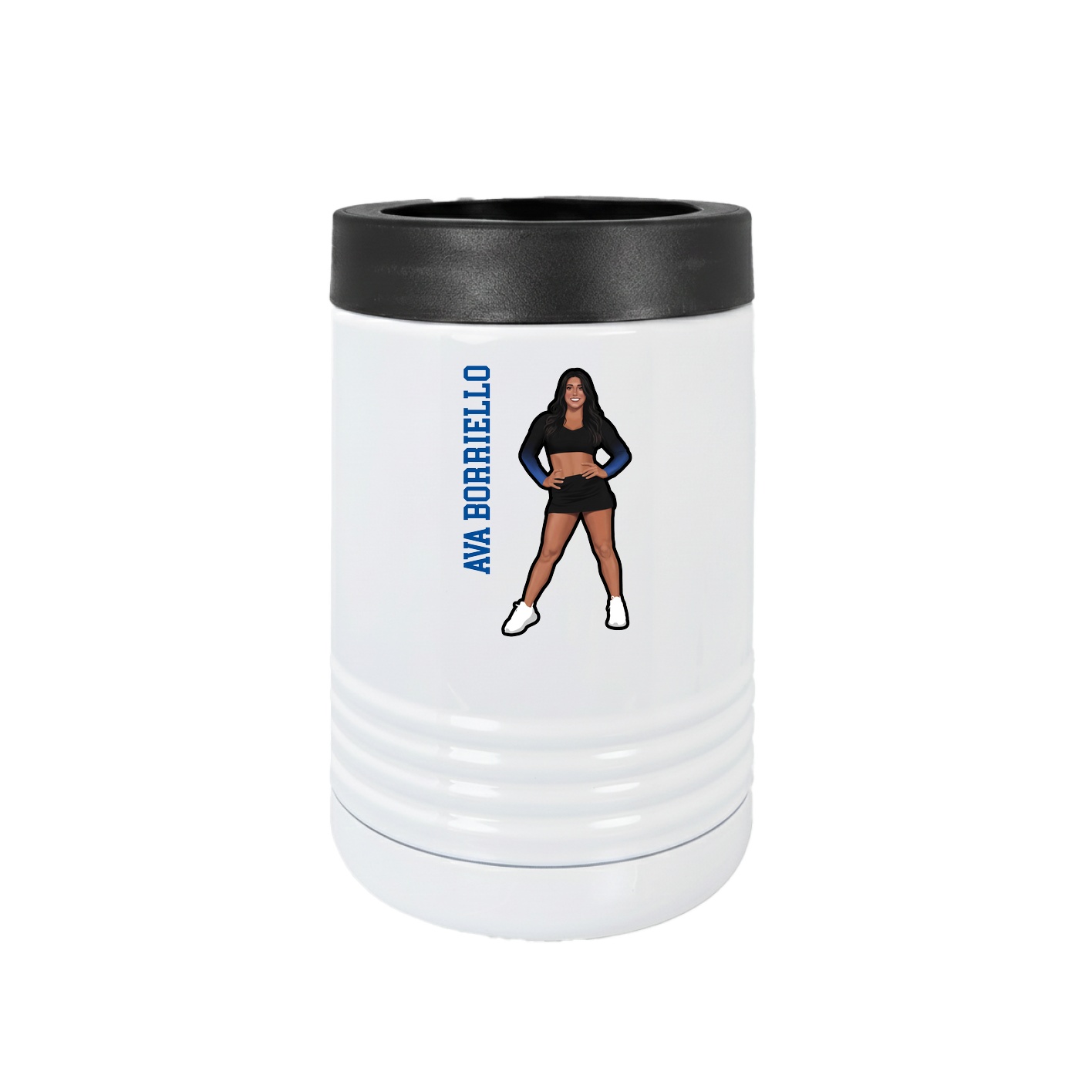 Beverage Holder — Name Vertical in White