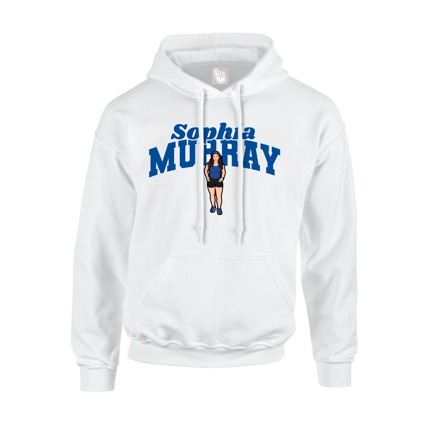 Youth Hoodie — Signature Arch in White
