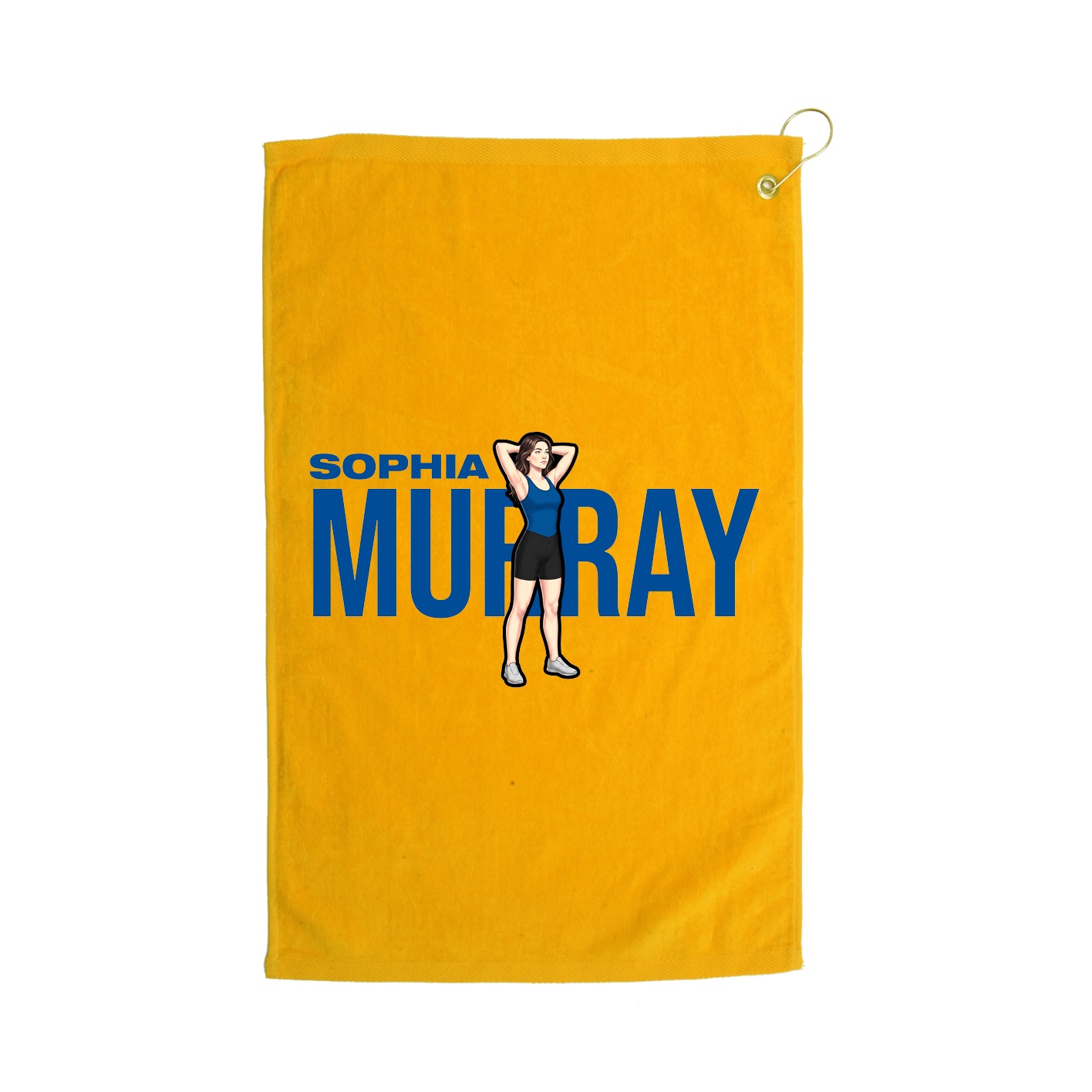 Golf Towel — Player Name in Gold