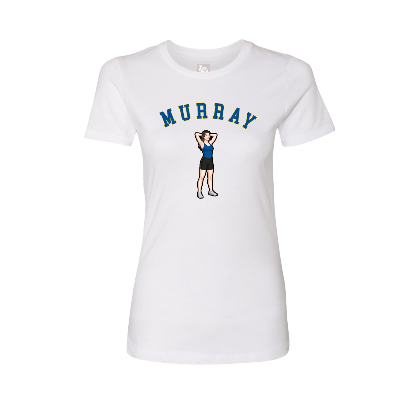 Fitted Women's Tee — Shirsey Arch in White