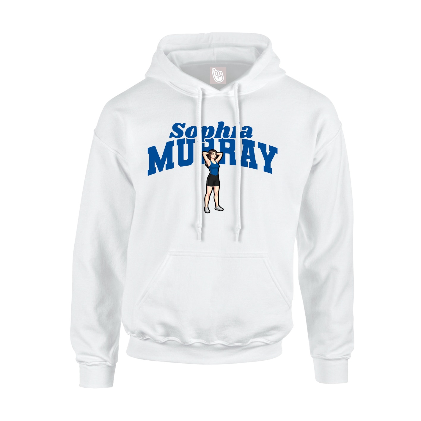 Youth Hoodie — Signature Arch in White