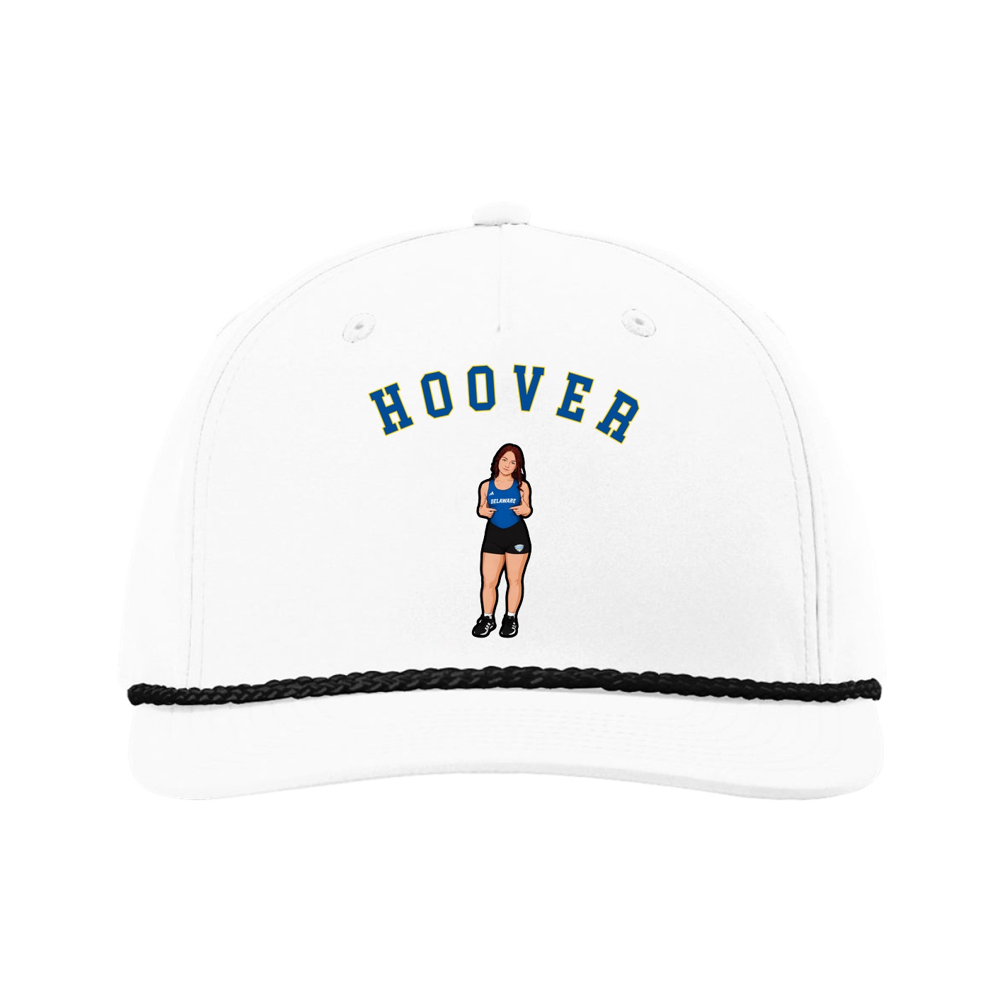 Five-Panel Classic Rope Cap — Shirsey Arch in White