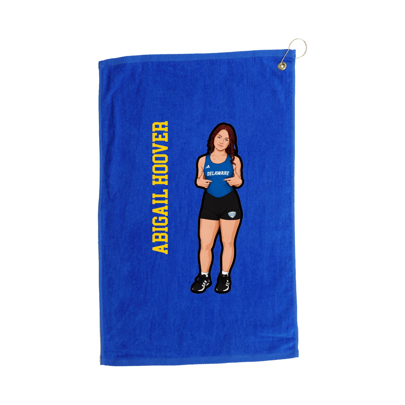 Golf Towel — Name Vertical in Royal