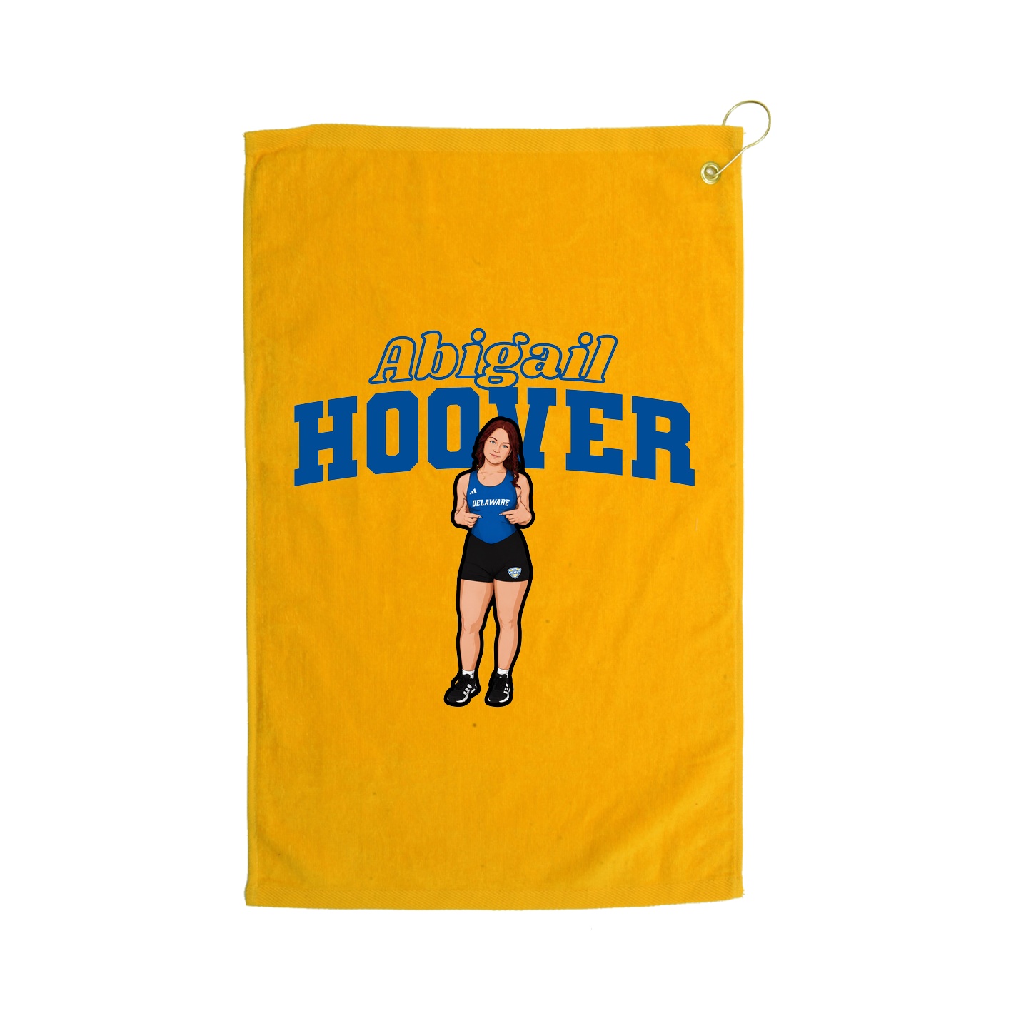 Golf Towel — Name Arch in Gold