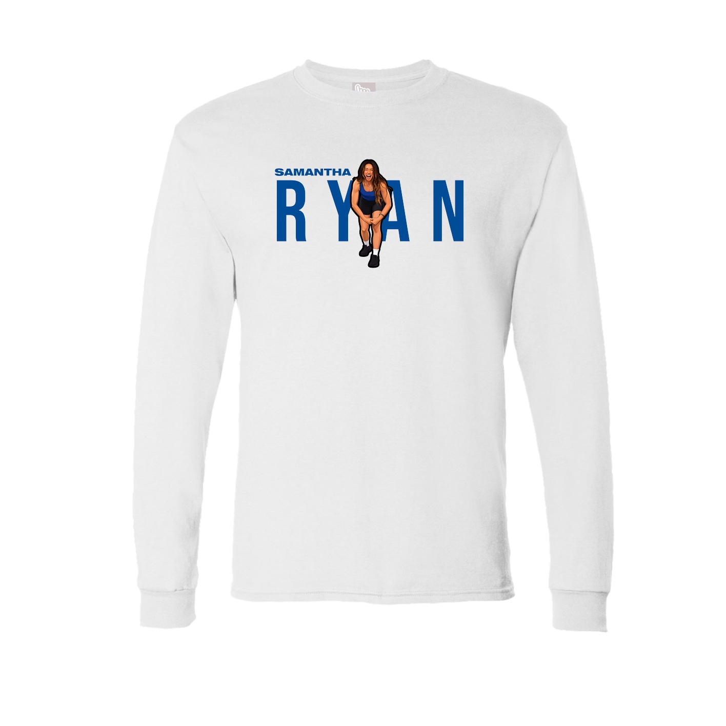 Long Sleeve Tee — Player Name in White