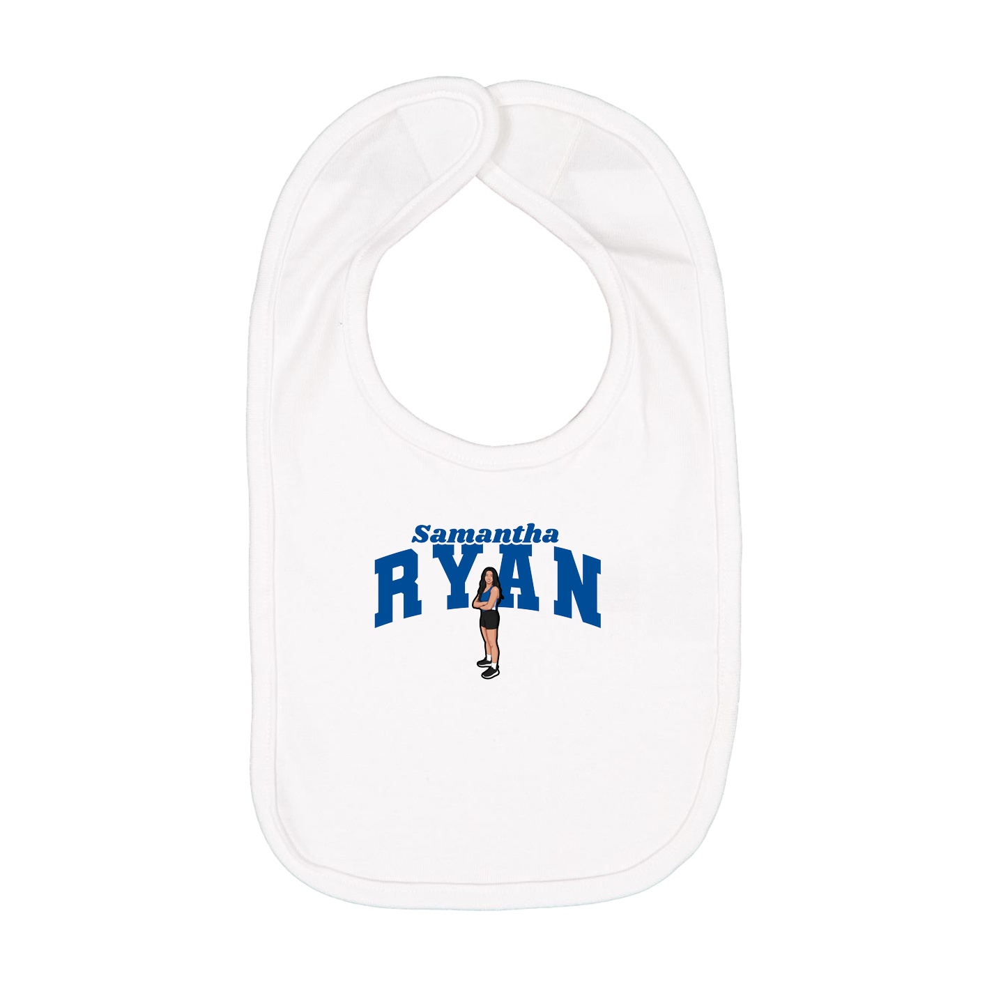 Infant Bib — Signature Arch in White