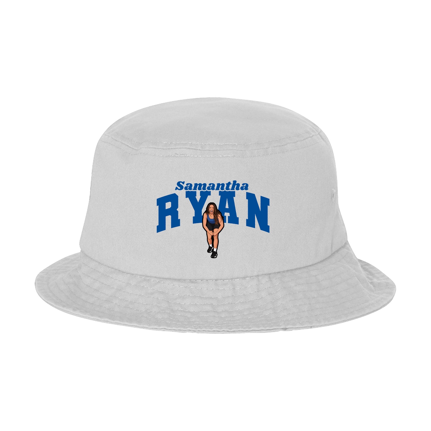 Bucket Cap — Signature Arch in White